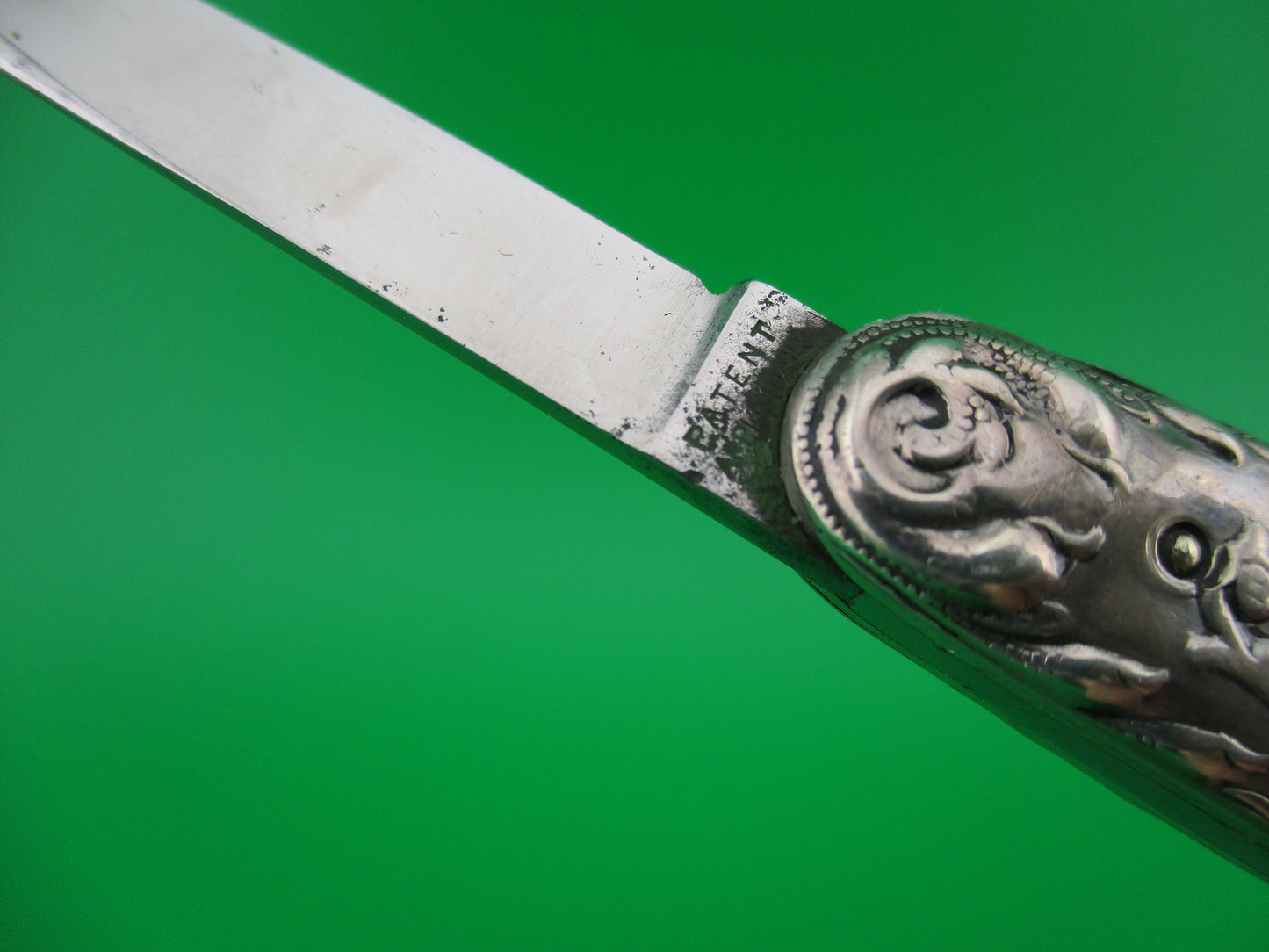 z Press Button Knife Co Medium double Sterling Silver Satyr switchblade
