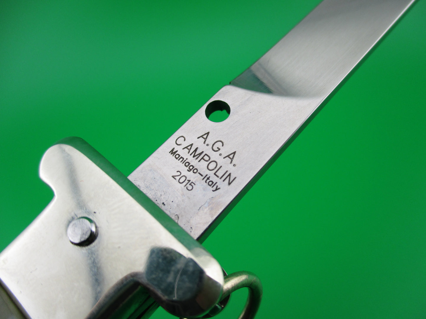 z AGA CAMPOLIN Maniago-Italy 2015 22cm Italian Francese Ringpull automatic knife