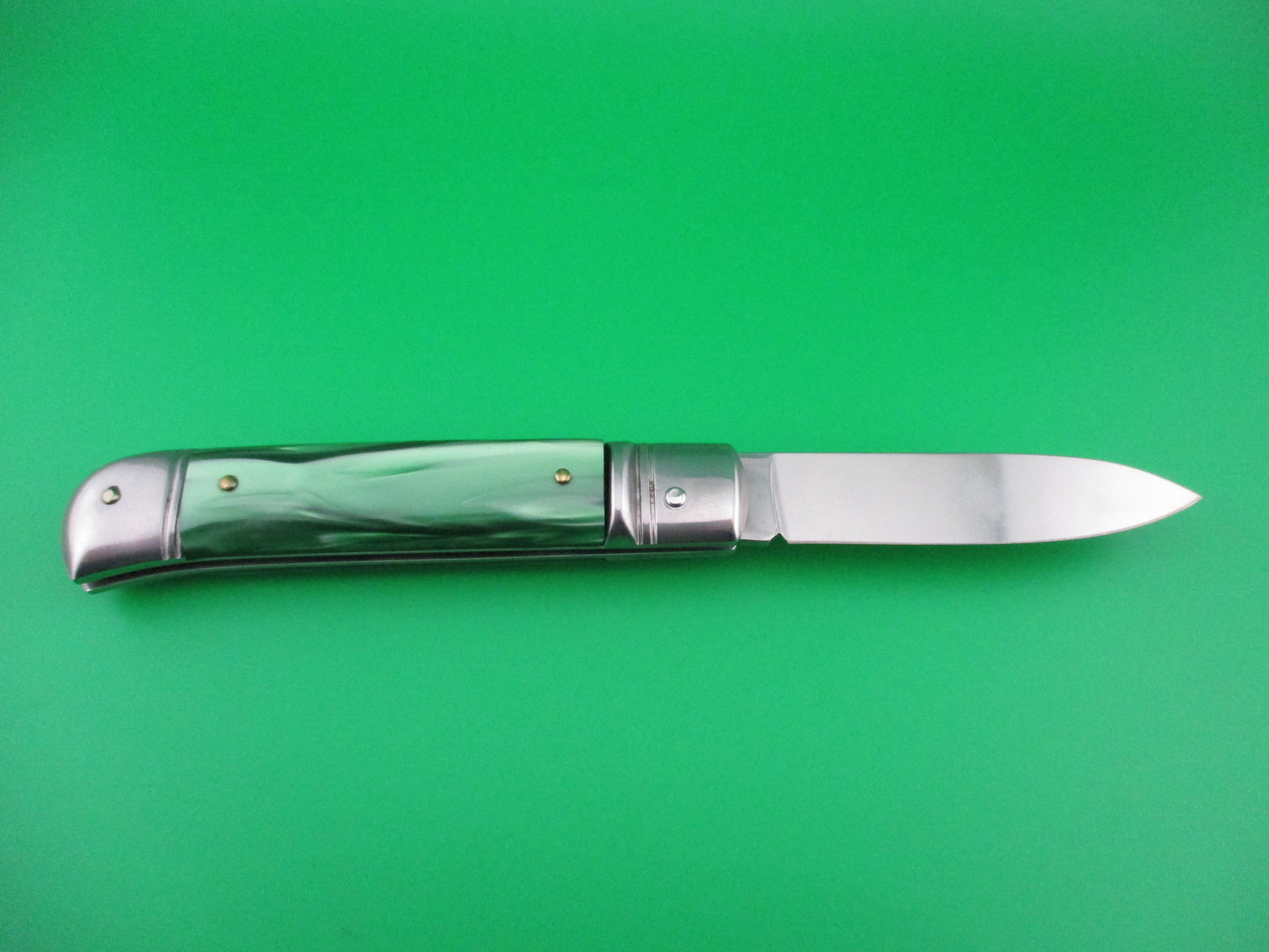 z G.O.M. INOX 20cm Italian Lever Green Pearlex vintage switchblade knife