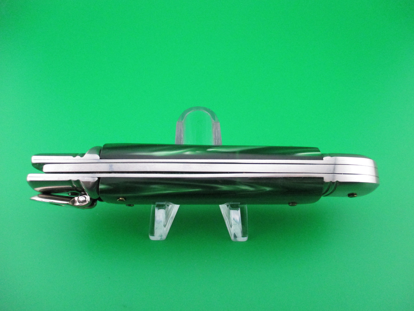 z G.O.M. INOX 20cm Italian Lever Green Pearlex vintage switchblade knife