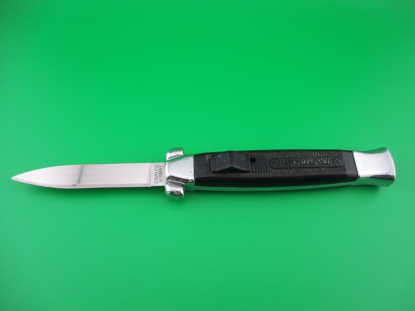 STAINLESS GERMANY NATO MILITARY 20cm OTF DA Black automatic knife