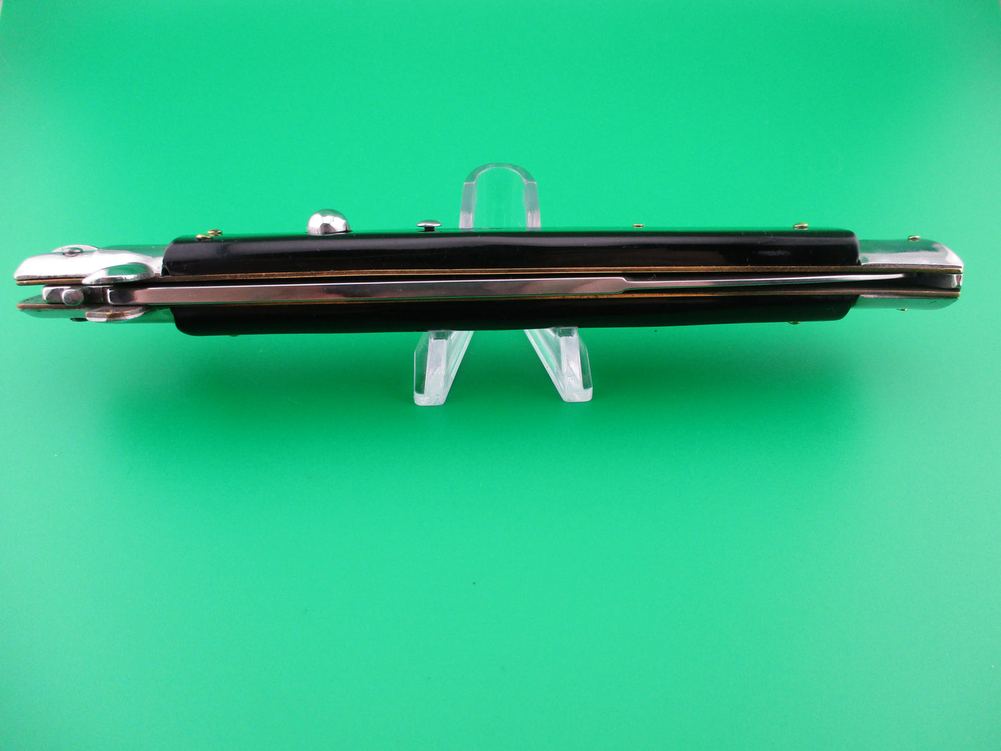 z INOX ITALY STAINLESS 33cm Italian Bayonet blade Black Stiletto switchblade knife