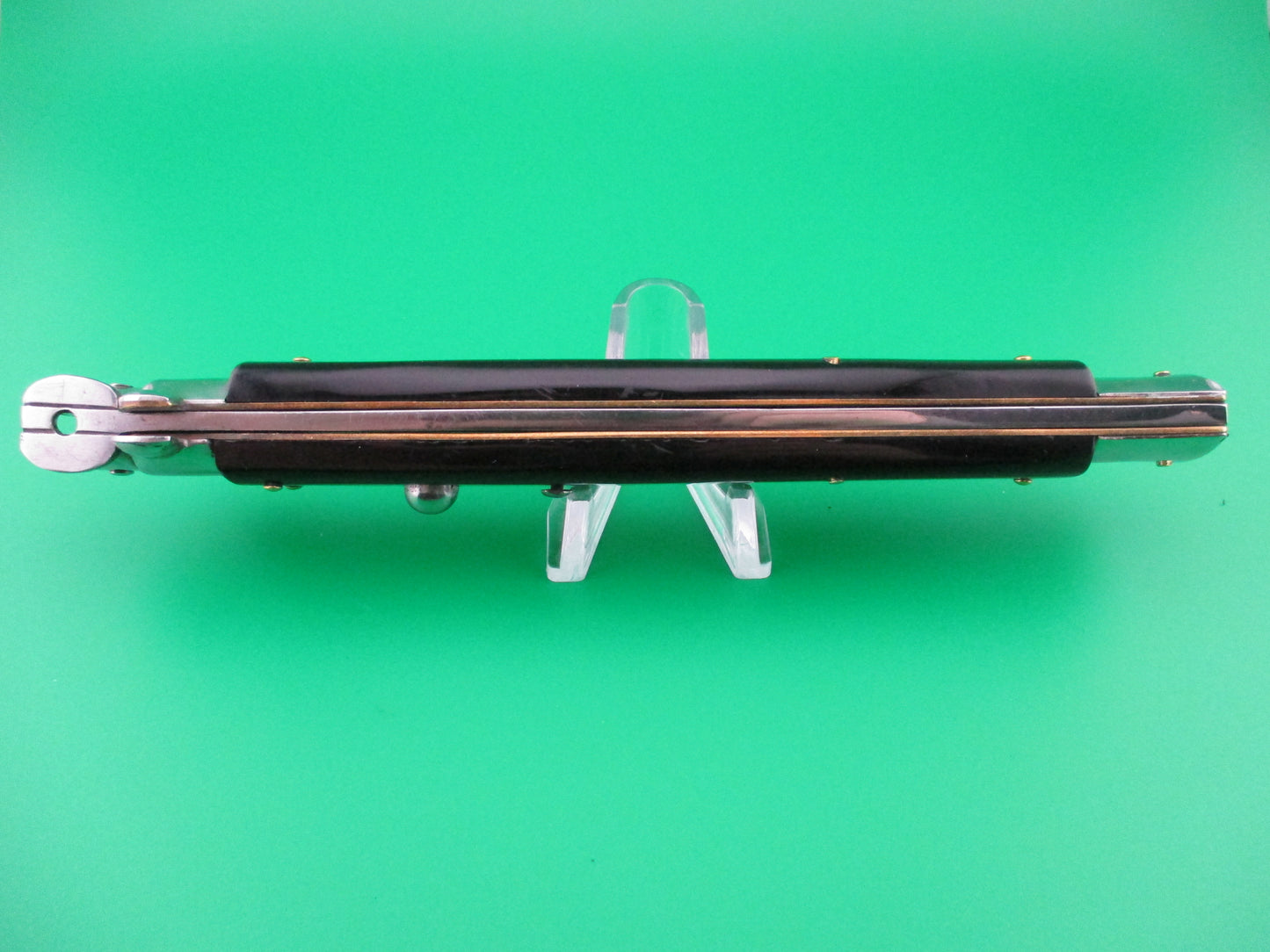 z INOX ITALY STAINLESS 33cm Italian Bayonet blade Black Stiletto switchblade knife