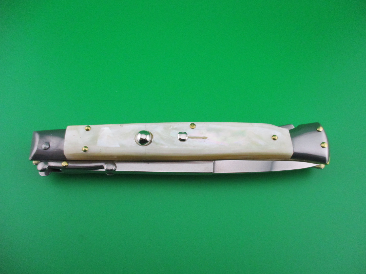 z FRANK B ITALY 28cm Italian Swing guard MOP Pearl automatic knife