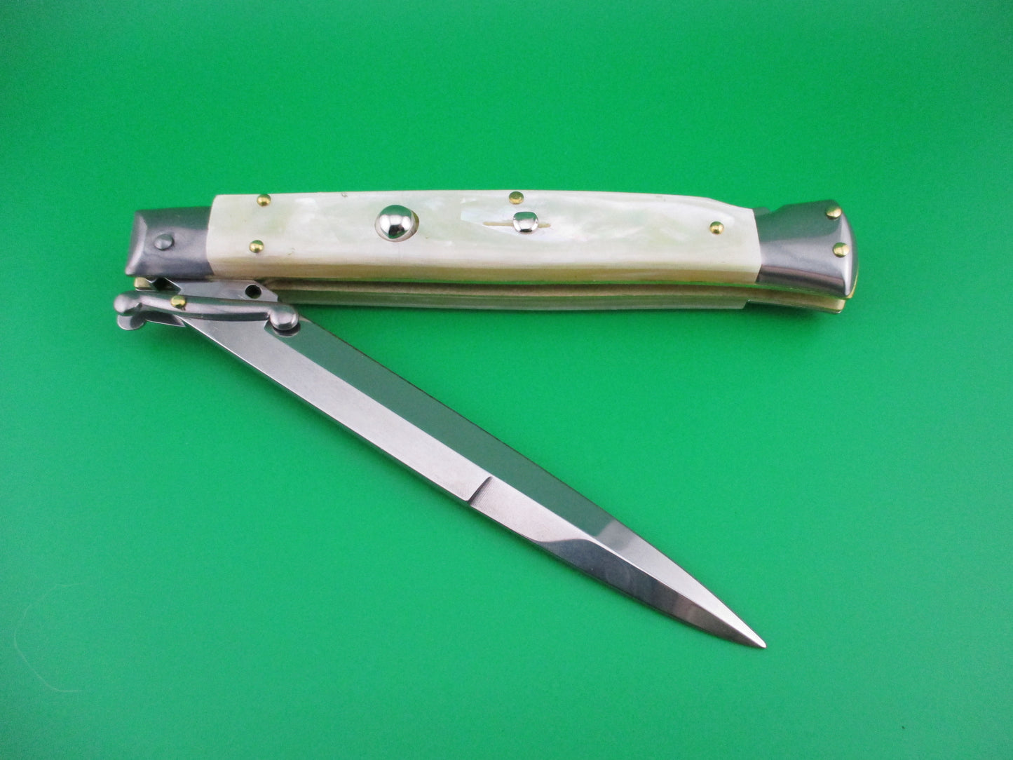 z FRANK B ITALY 28cm Italian Swing guard MOP Pearl automatic knife