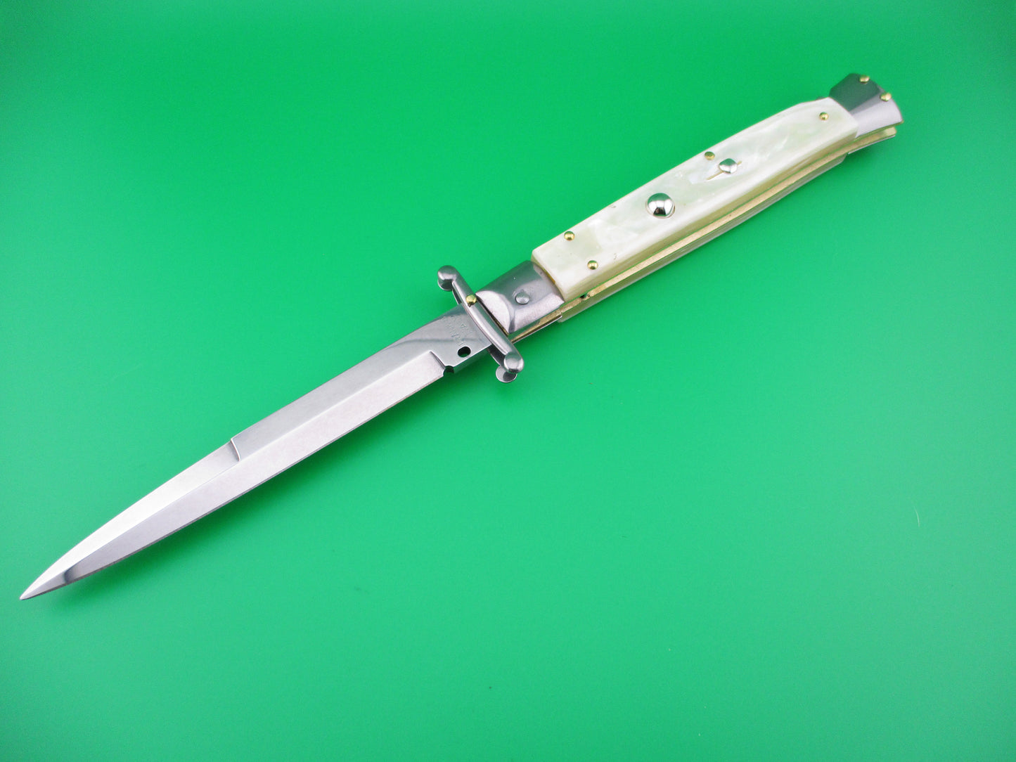z FRANK B ITALY 28cm Italian Swing guard MOP Pearl automatic knife