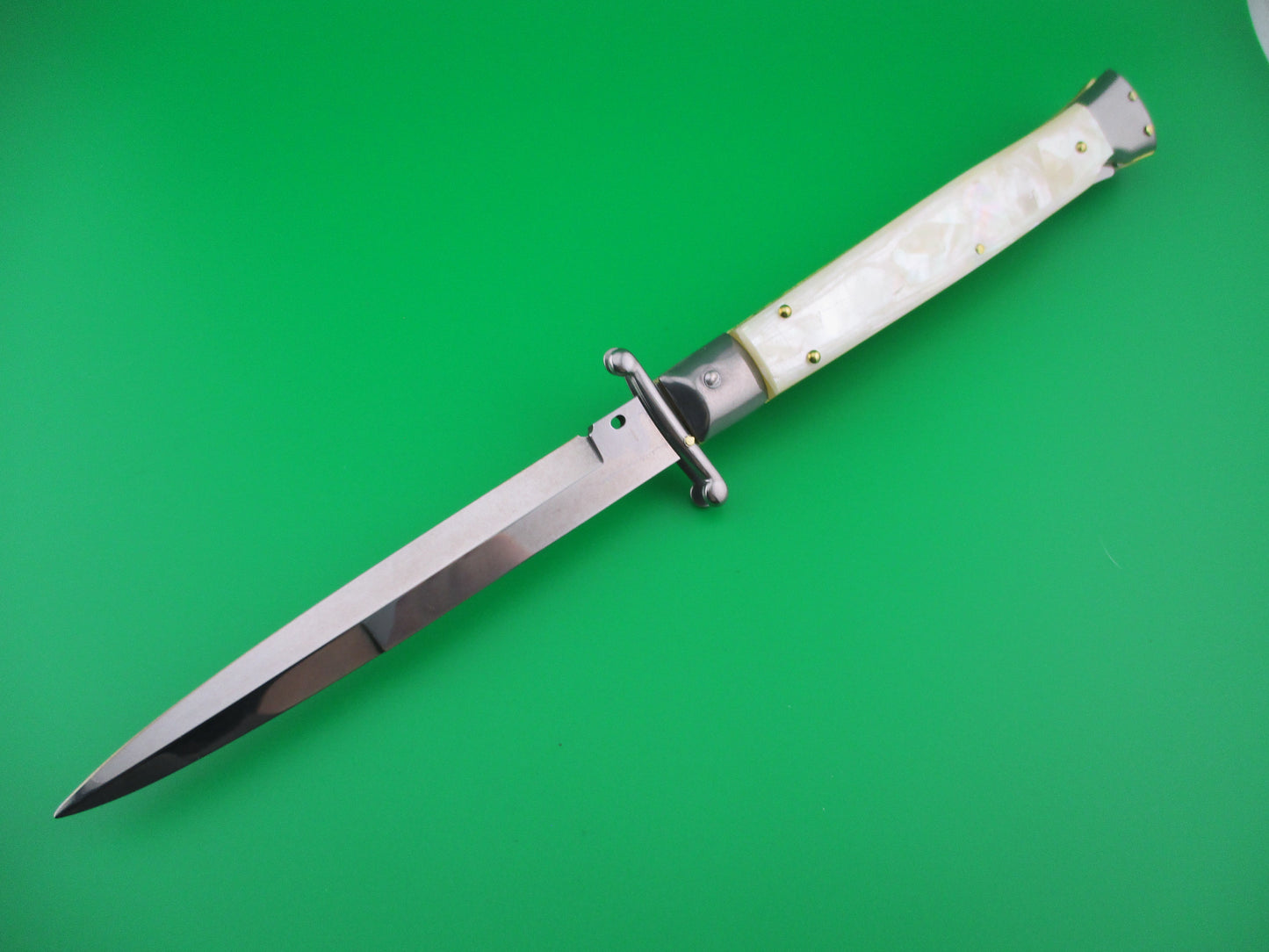 z FRANK B ITALY 28cm Italian Swing guard MOP Pearl automatic knife