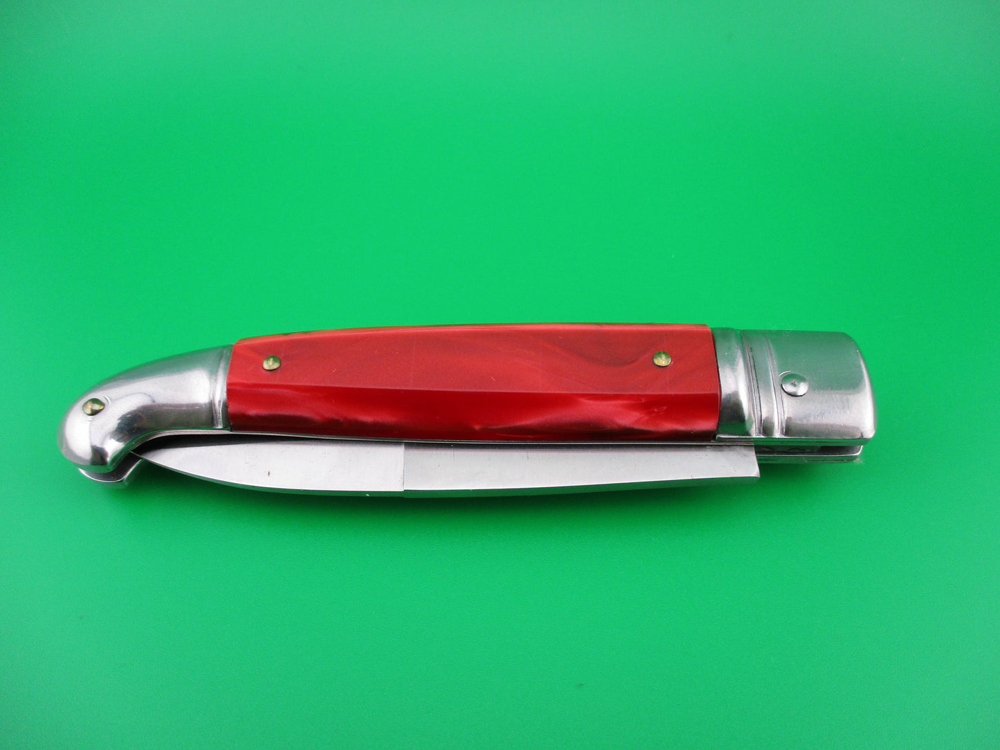 z INOX 21cm Italian Birds head Lever Red Pearlex Vintage automatic knife