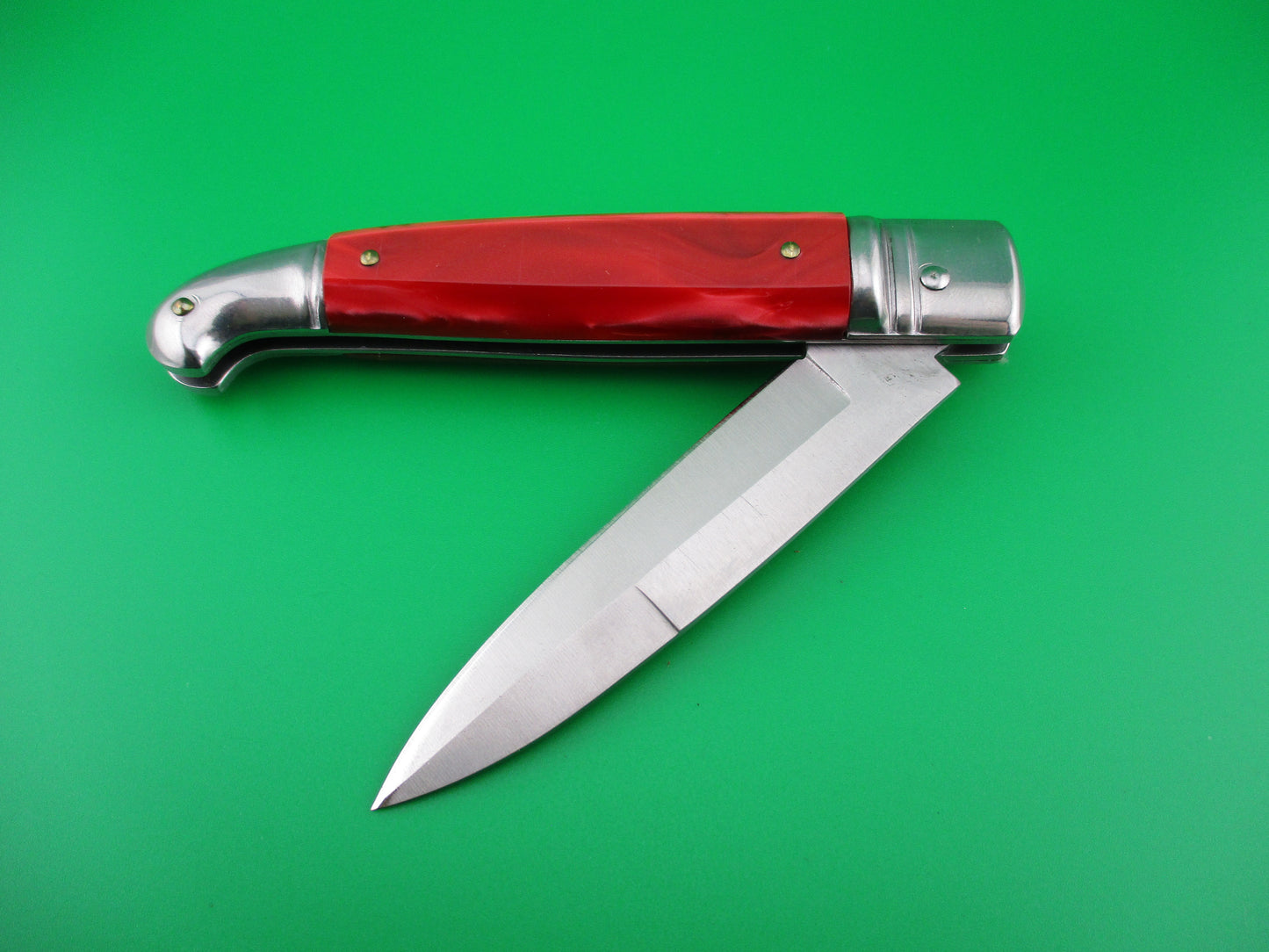 z INOX 21cm Italian Birds head Lever Red Pearlex Vintage automatic knife