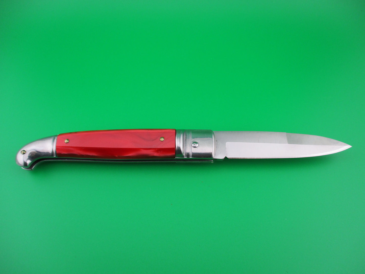 z INOX 21cm Italian Birds head Lever Red Pearlex Vintage automatic knife