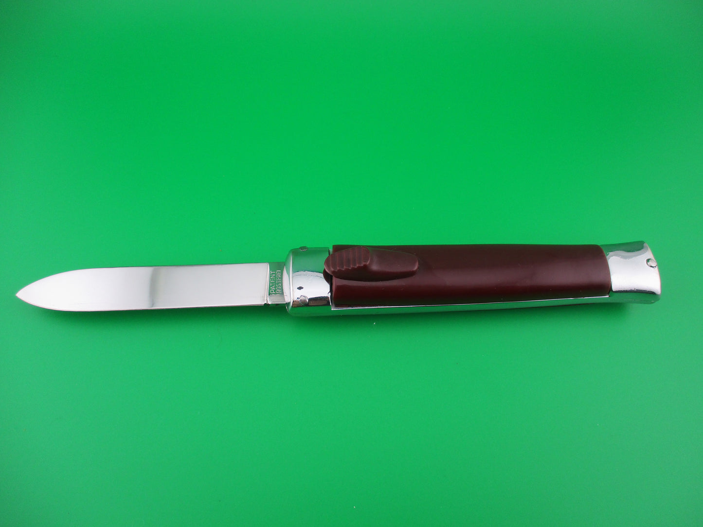 z PATENT ROSTFREI 21cm Italian Rosa Uliana Primo OTF Burgundy switchblade knife