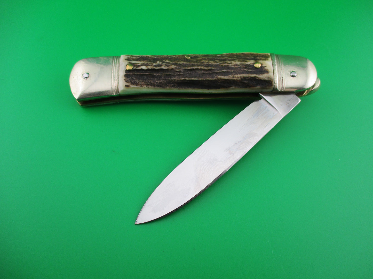 z HUBERTUS SOLINGEN 11cm German Lever knife Stag W Germany automatic knife