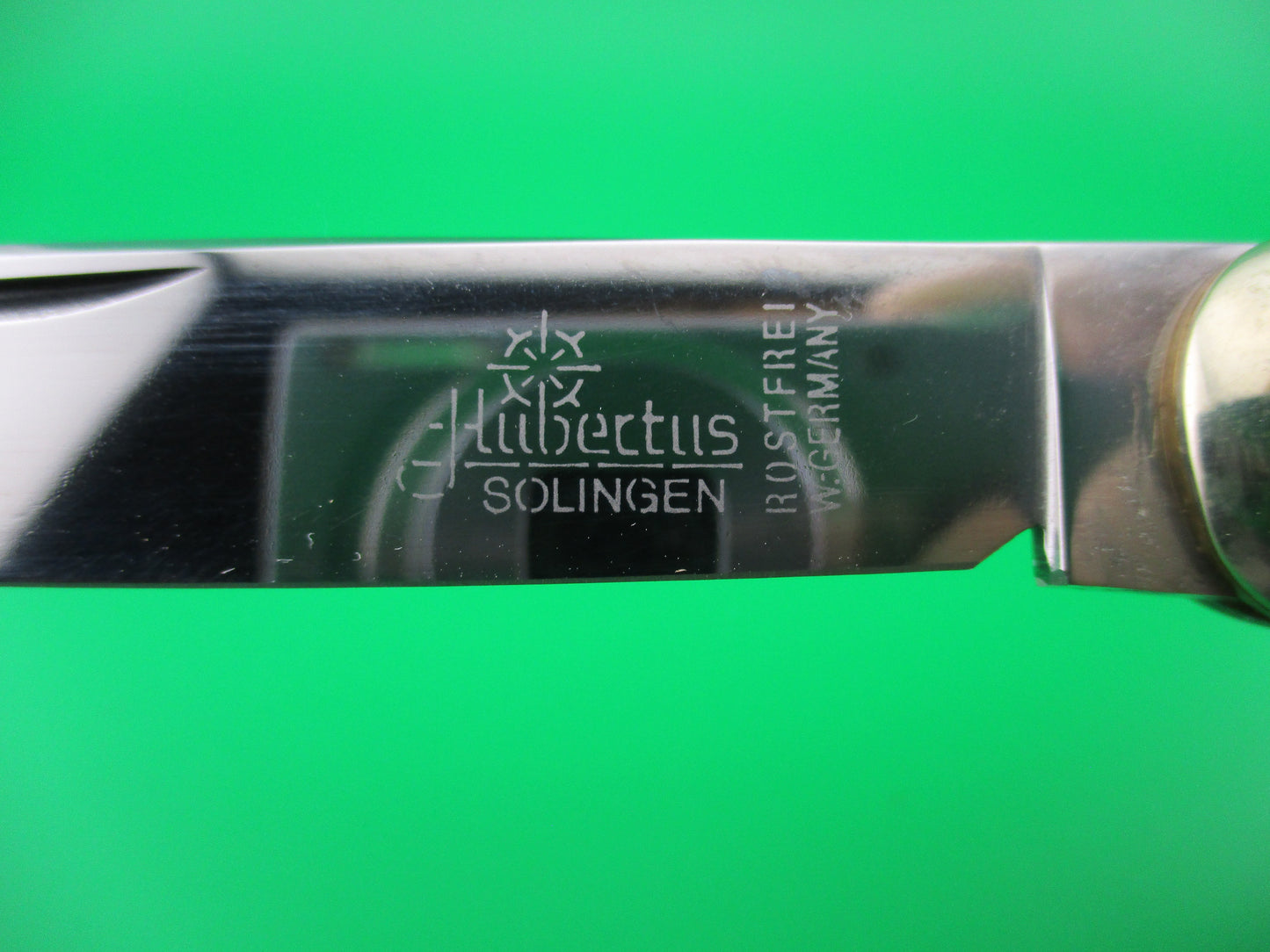 z HUBERTUS SOLINGEN 11cm German Lever knife Stag W Germany automatic knife