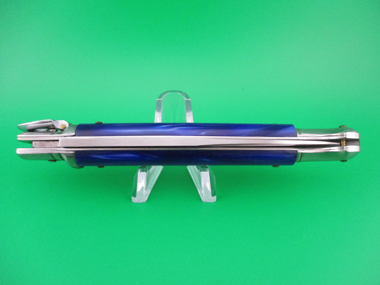 FOX INOX MANIAGO-IT 24cm Italian Birds Head Blue Pearlex switchblade