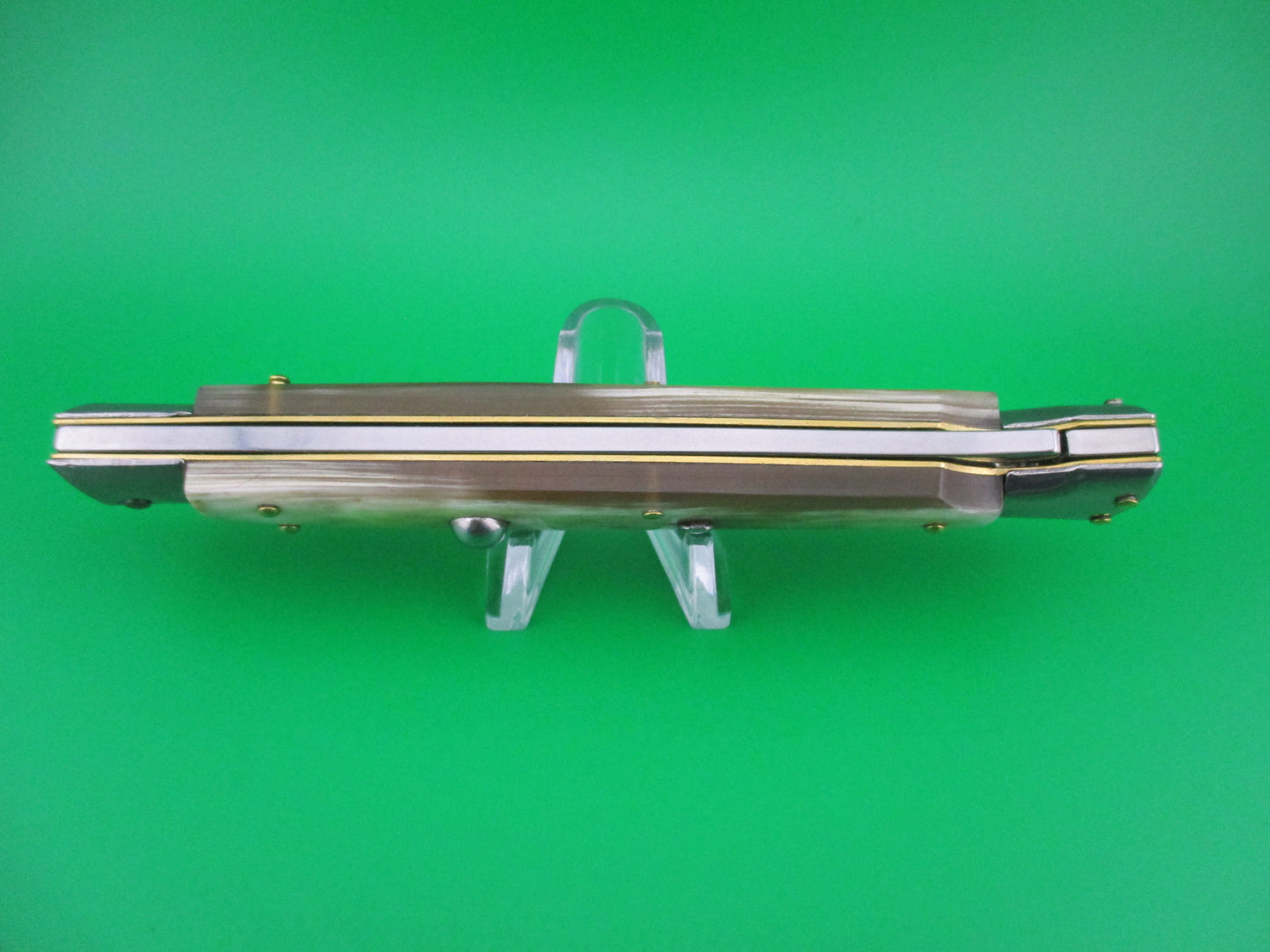 z FRANK B ITALY 28cm Italian Swing guard Cream & Honey horn automatic knife