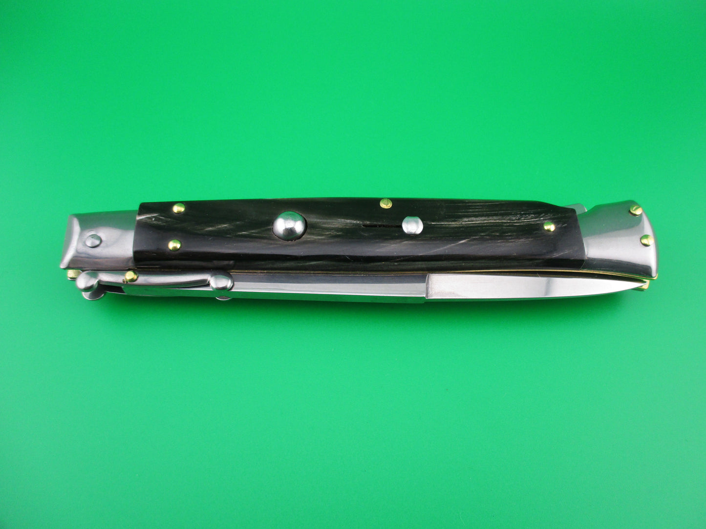 z FRANK B ITALY 28cm Italian Swing Guard Dark Horn automatic knife