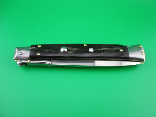 z FRANK B ITALY 28cm Italian Swing Guard Dark Horn automatic knife