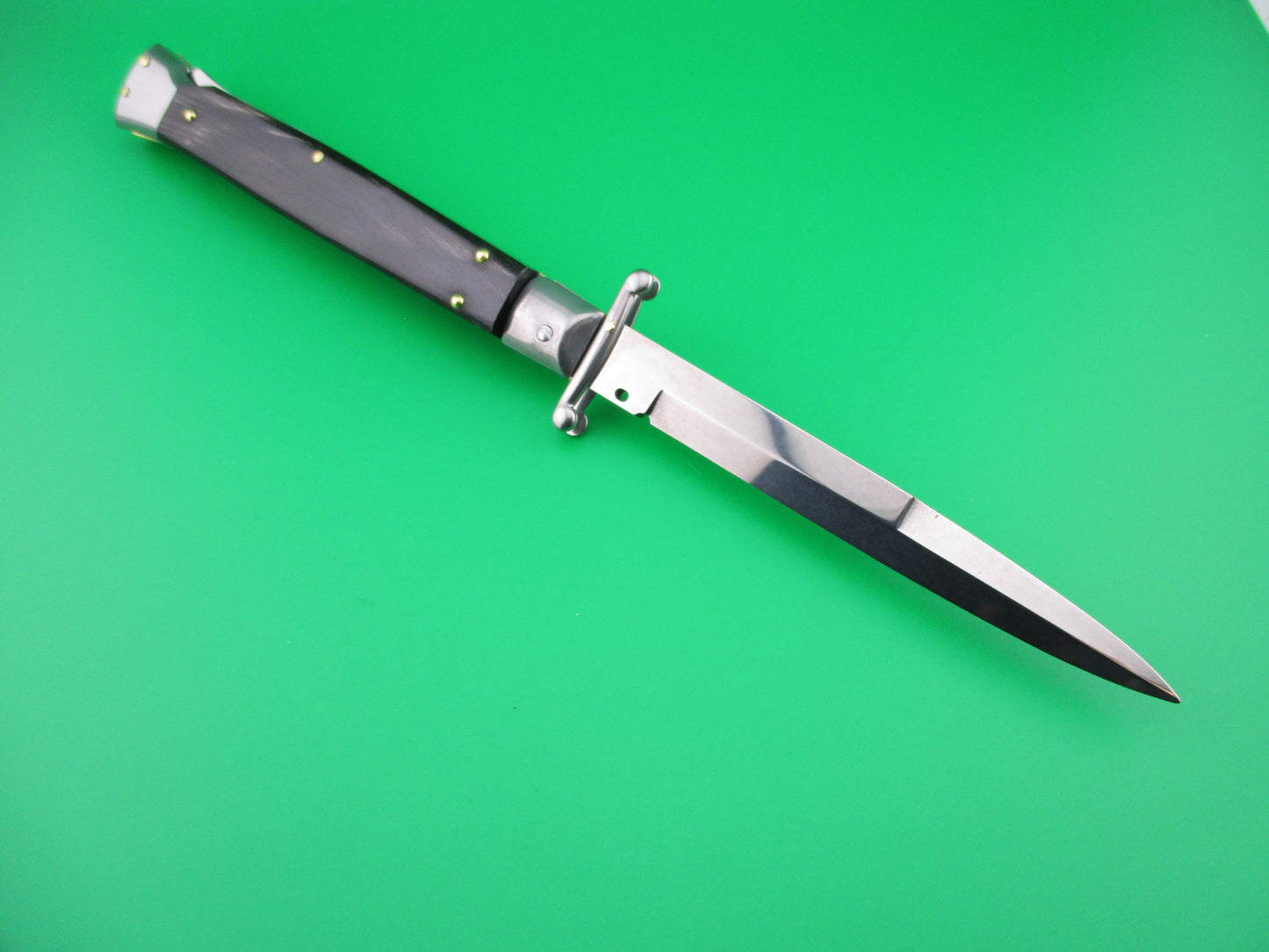 z FRANK B ITALY 28cm Italian Swing Guard Dark Horn automatic knife