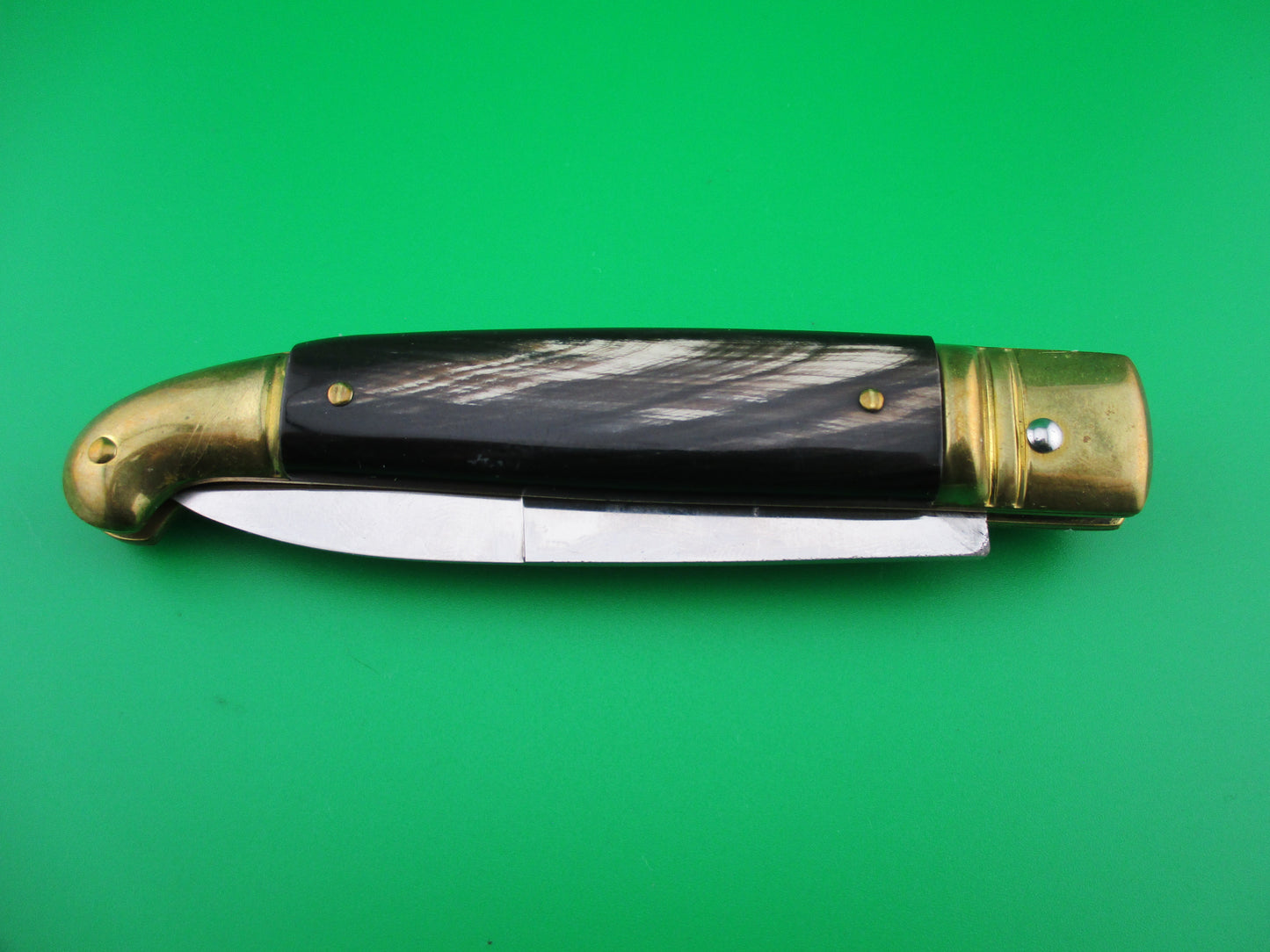 INOX 21cm Italian Birds head Lever Brass Horn Vintage automatic knife
