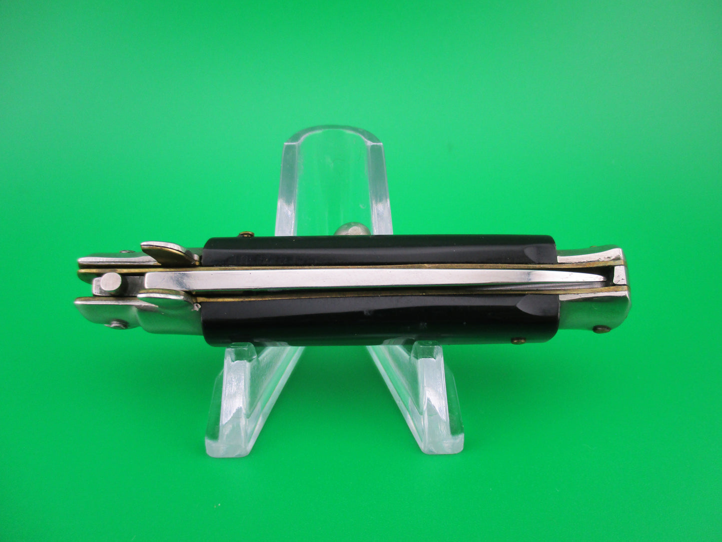ROSTFREI 14cm Italian NOS stiletto Oreste Dibon vintage swivel bolster automatic knife