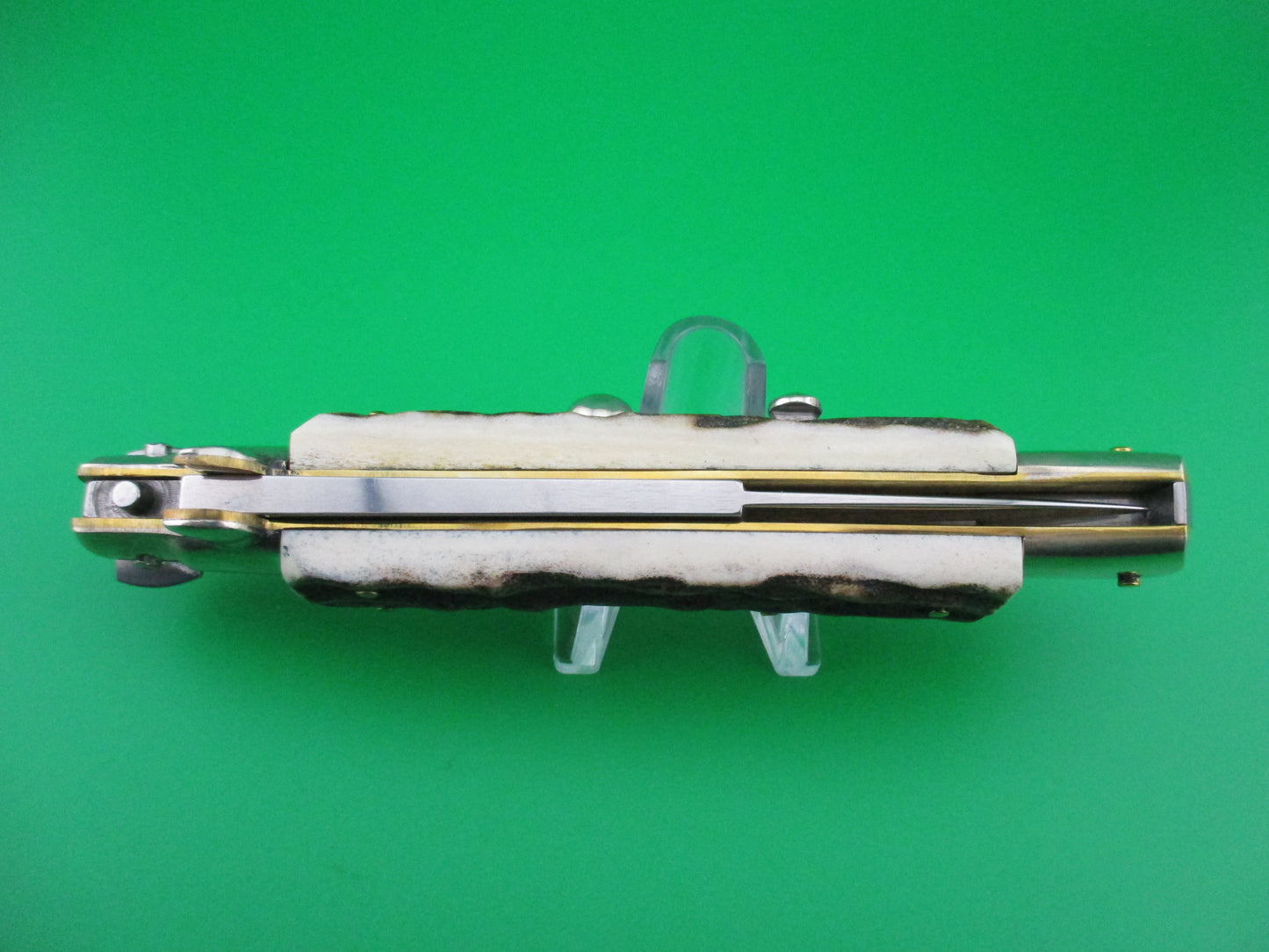 z RENZO PASCOTTO 25cm Italian Picklock Stag switchblade knife