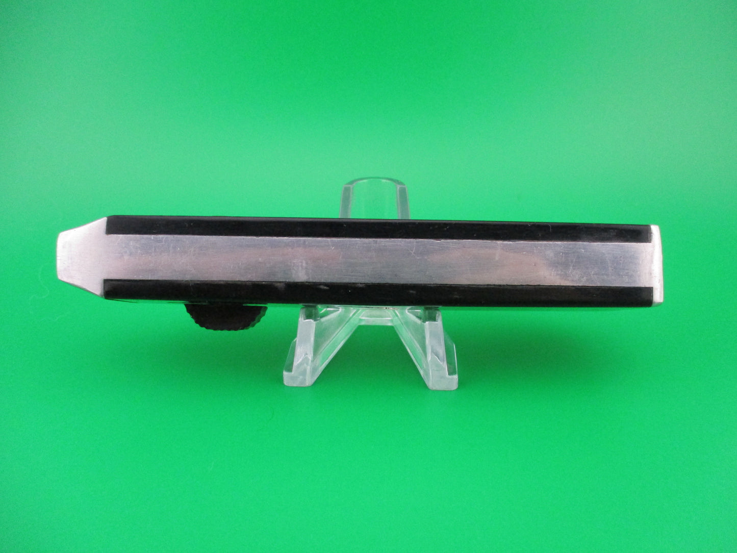 z Spanish 22cm OTF Black Vintage silver shield aluminum frame DA knife NOS