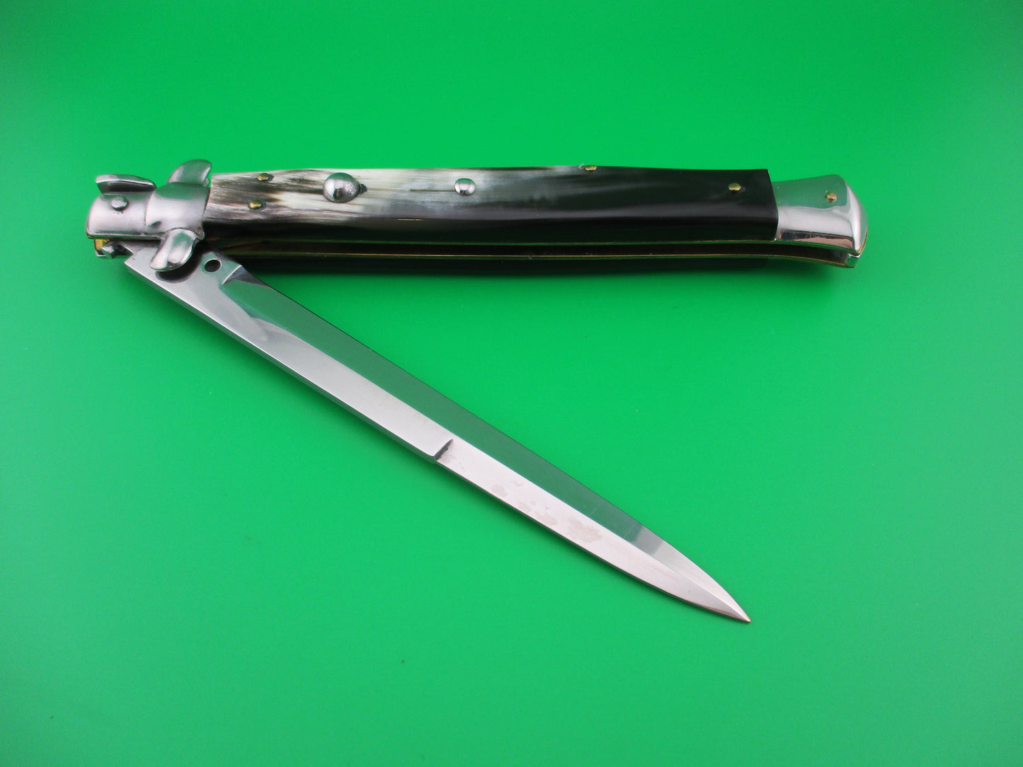 z STILETTO ITALY 33cm Italian Stiletto swivel bolster Horn automatic knife