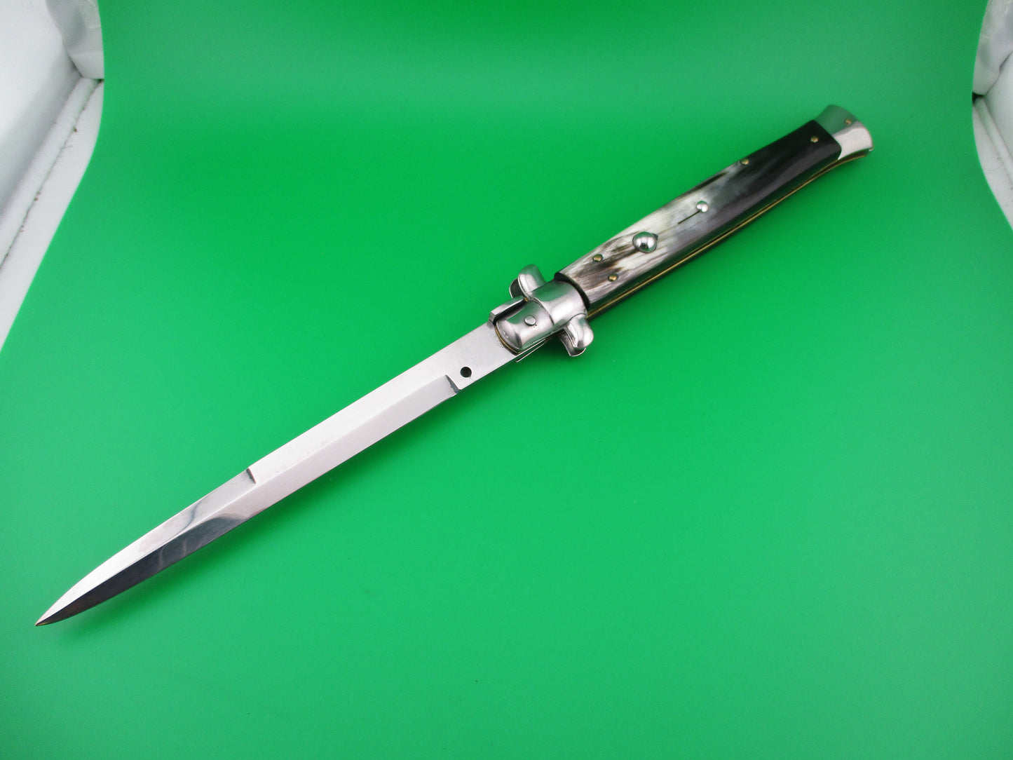 z STILETTO ITALY 33cm Italian Stiletto swivel bolster Horn automatic knife