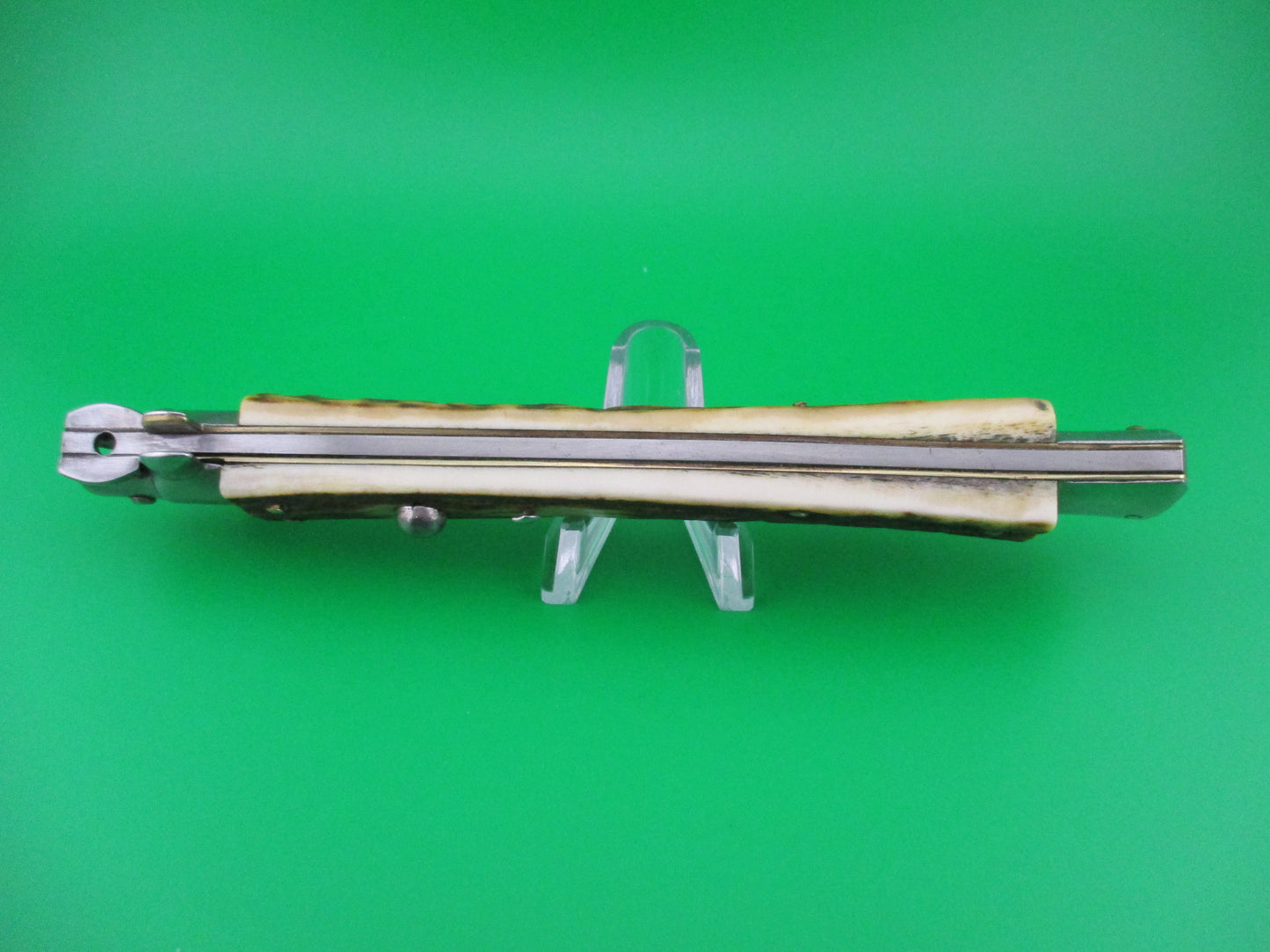 z MADE IN ITALY 33cm Italian Stag Swivel bolster automatic knife