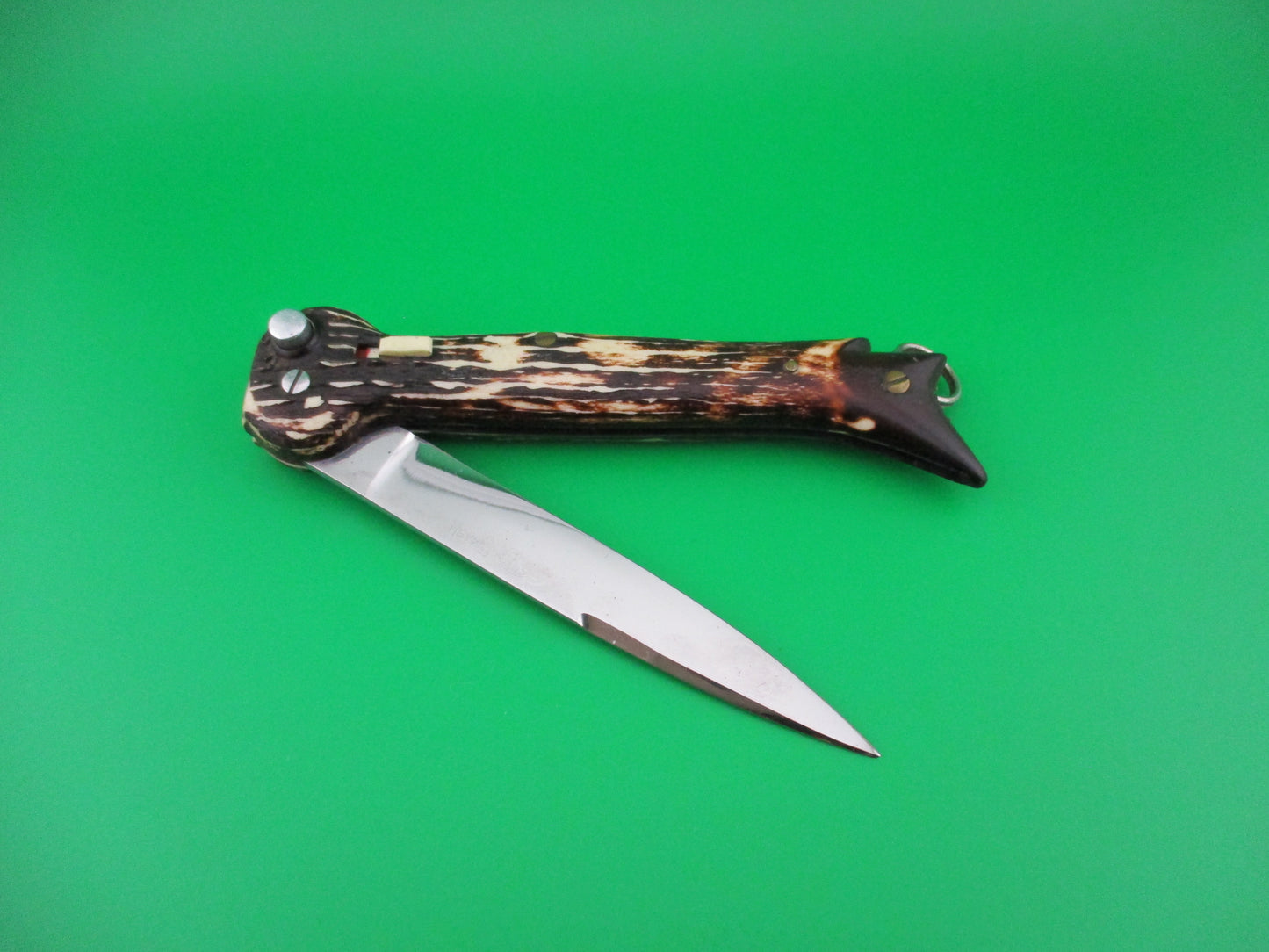 z Brevete SMASH INOX 25cm French Faux stag hoof knife switchblade