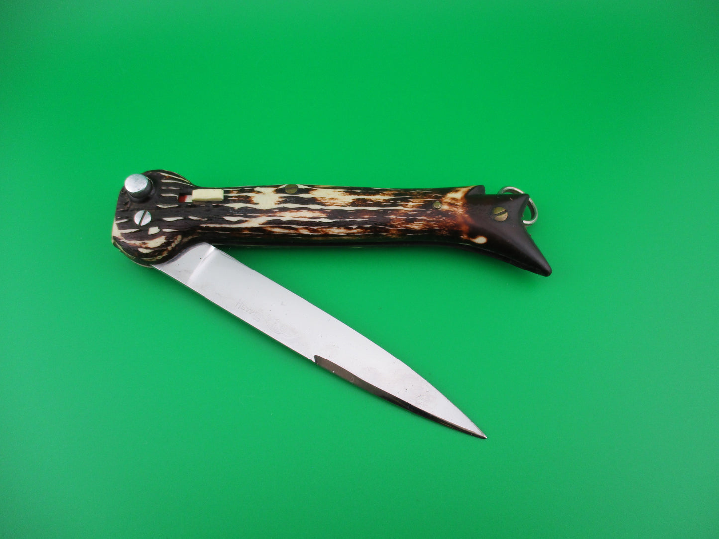z Brevete SMASH INOX 25cm French Faux stag hoof knife switchblade
