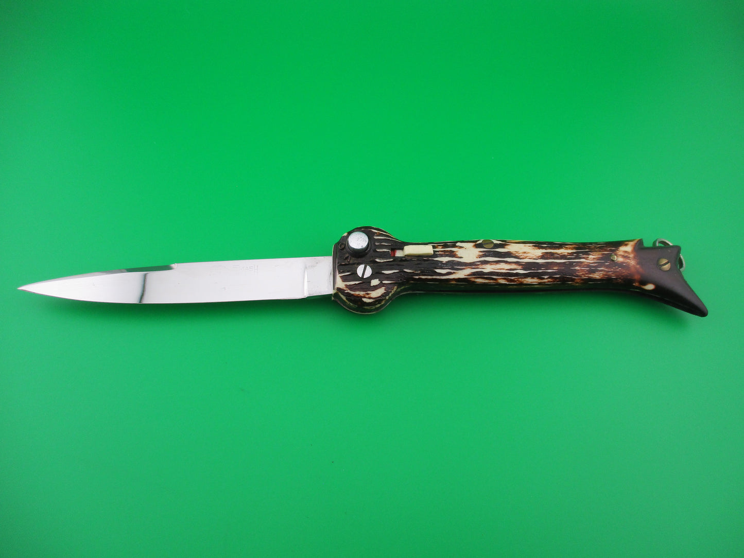 z Brevete SMASH INOX 25cm French Faux stag hoof knife switchblade