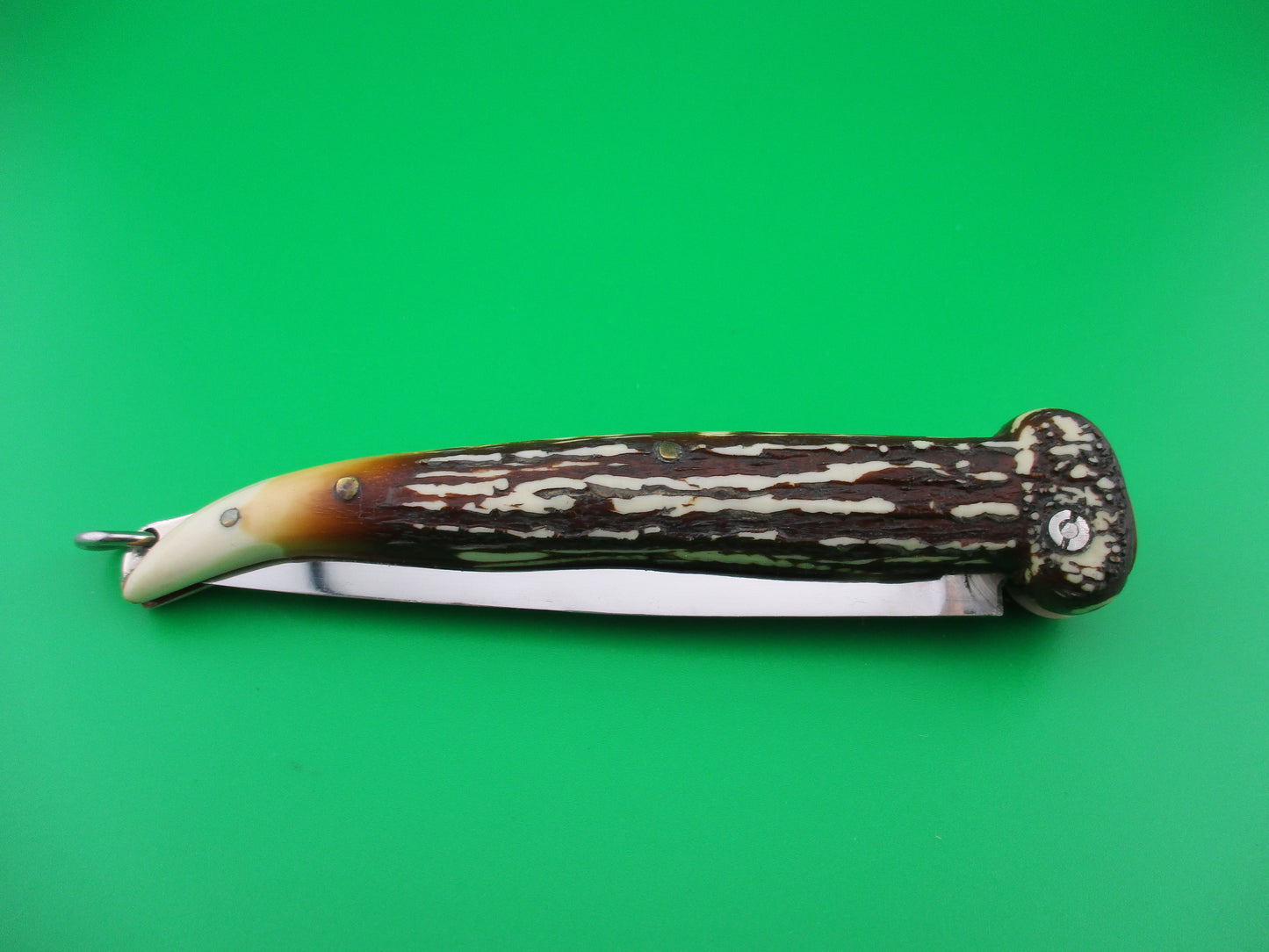 Brevete SMASH INOX 22cm French Faux Stag toothpick automatic knife