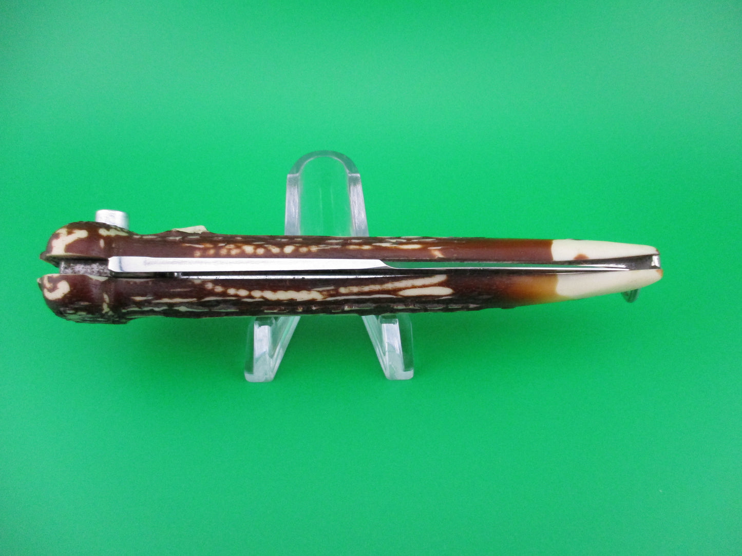 Brevete SMASH INOX 22cm French Faux Stag toothpick automatic knife