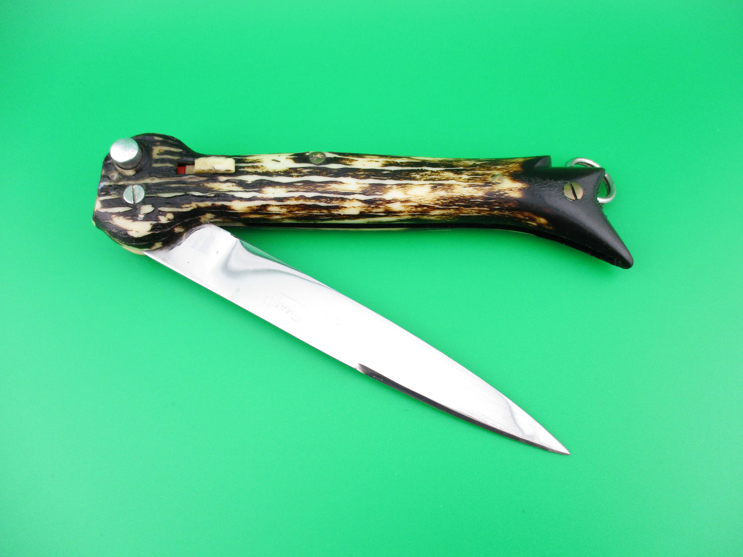 Brevete SMASH INOX 25cm French Faux stag hoof automatic knife