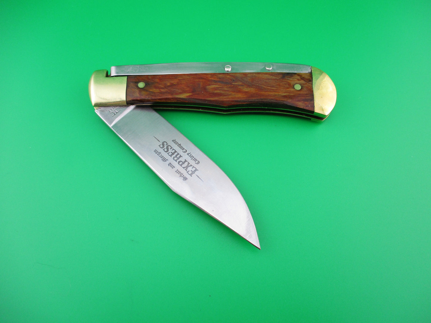 z Schatt & Morgan #3 EXP S&M EXPRESS Drop point Red Shockwood knife