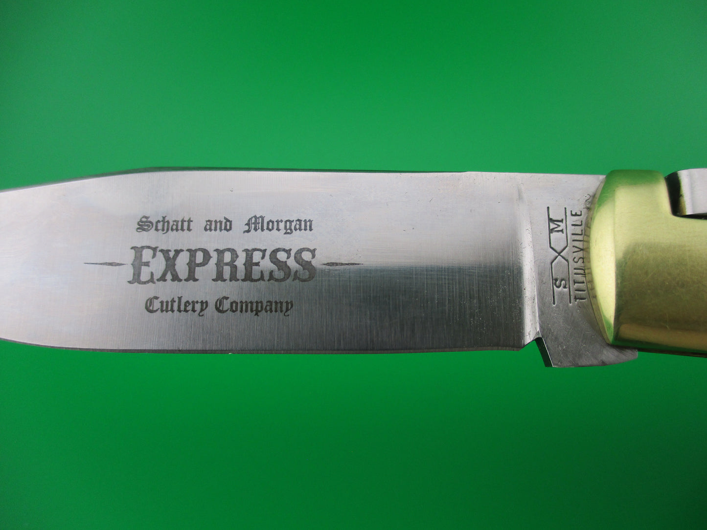 z Schatt & Morgan #3 EXP S&M EXPRESS Drop point Red Shockwood knife