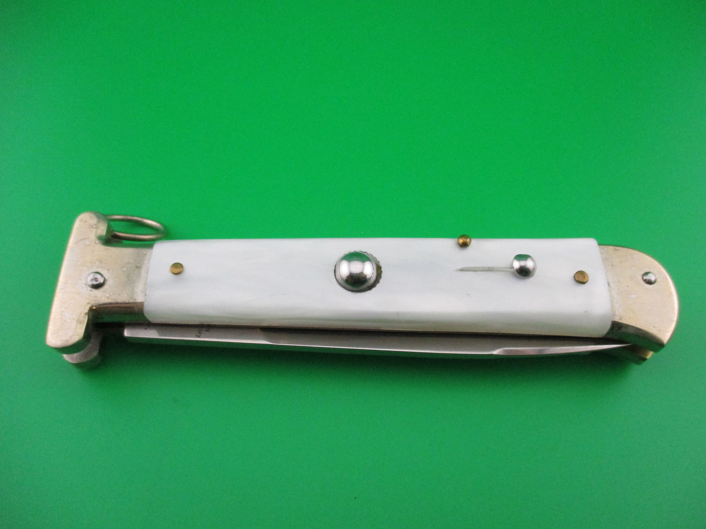z AGA CAMPOLIN 22cm Italian Pearlex Francese Ringpull automatic knife