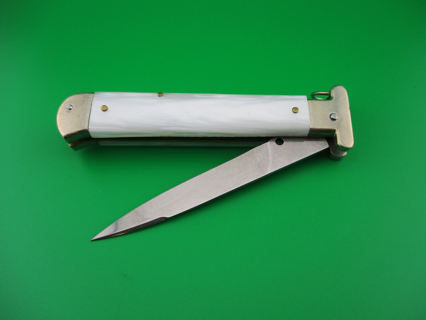 z AGA CAMPOLIN 22cm Italian Pearlex Francese Ringpull automatic knife