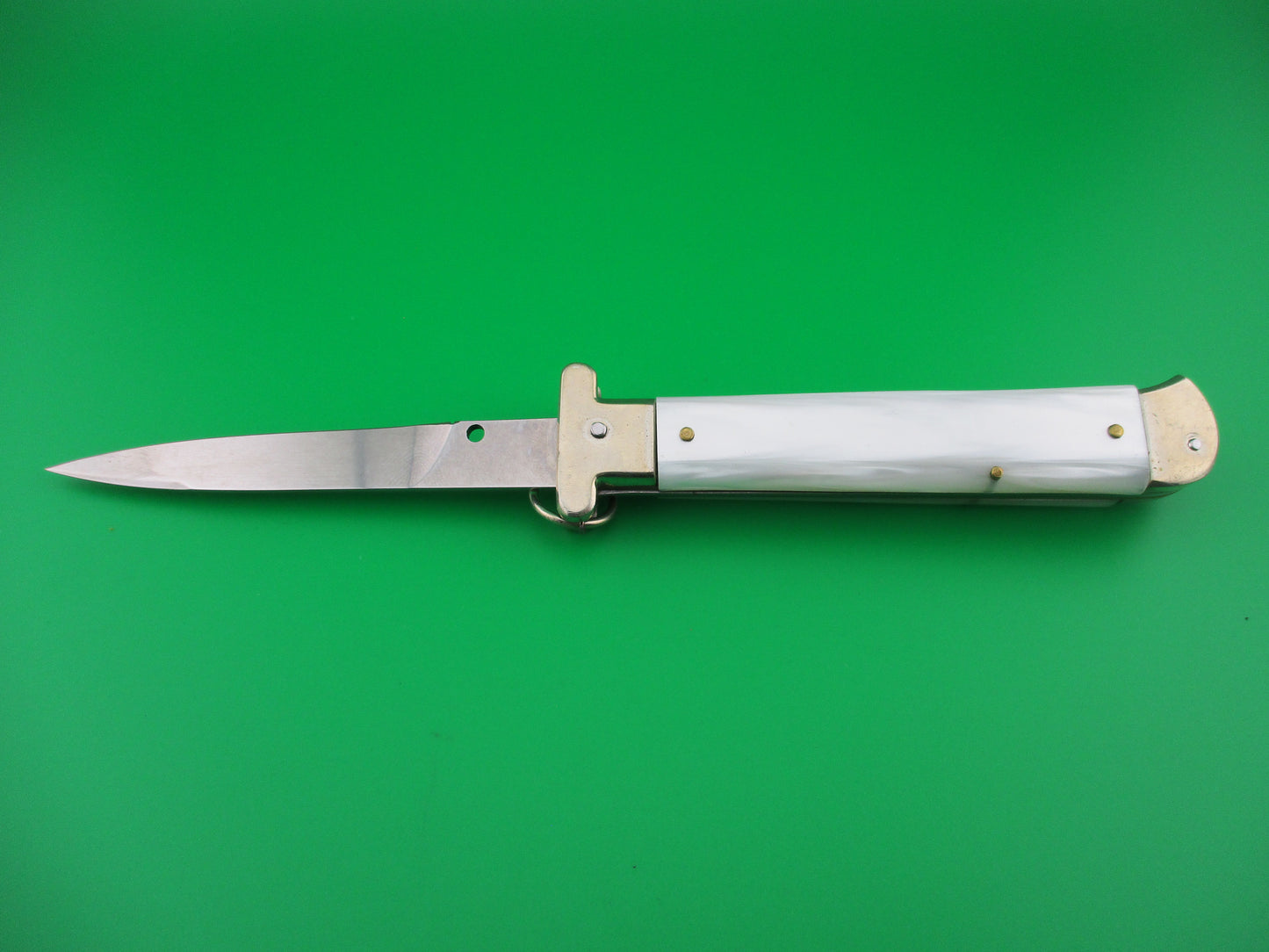 z AGA CAMPOLIN 22cm Italian Pearlex Francese Ringpull automatic knife