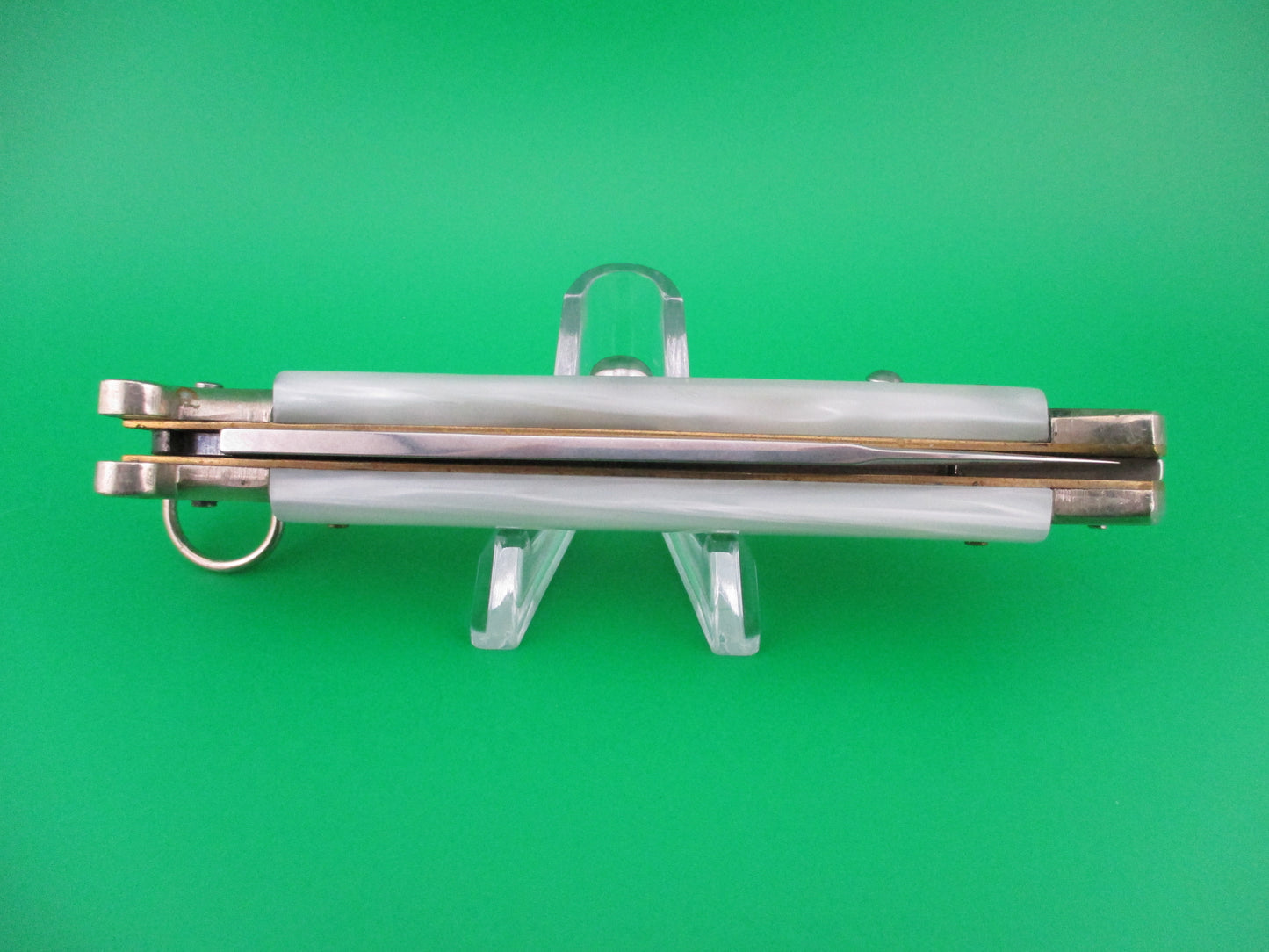 z AGA CAMPOLIN 22cm Italian Pearlex Francese Ringpull automatic knife