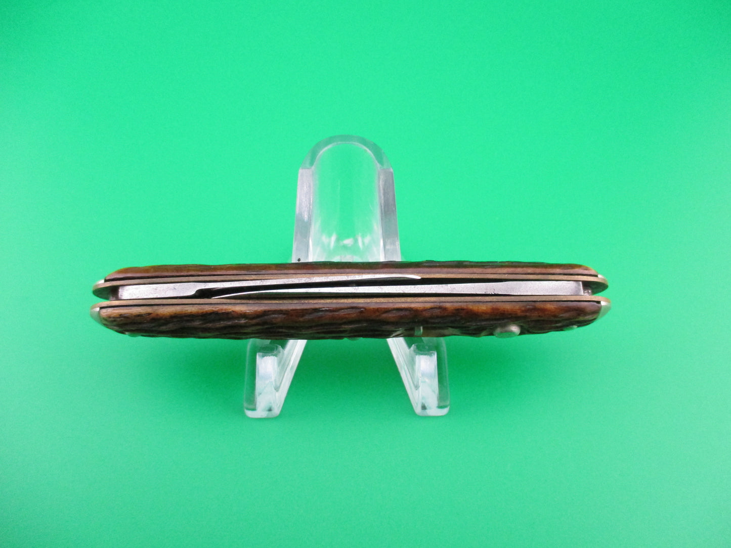 z Schrade Cut Co double Jigged bone tip bolsters automatic knife