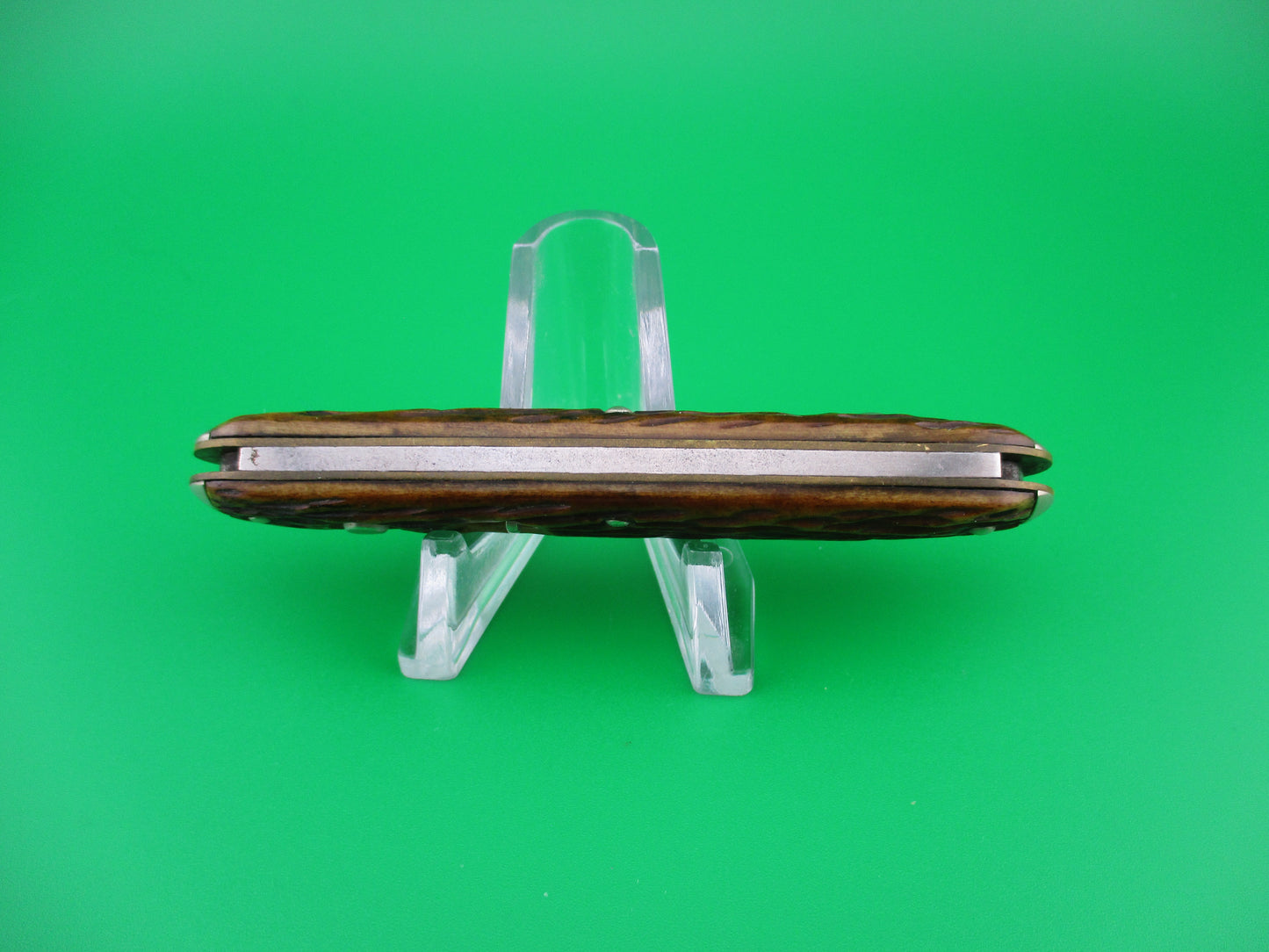 z Schrade Cut Co double Jigged bone tip bolsters automatic knife