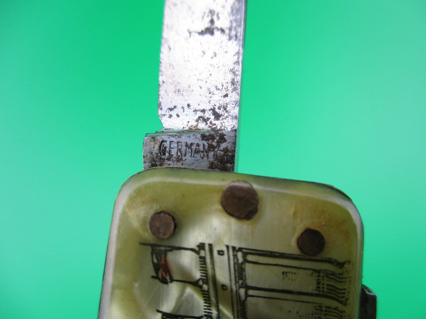 GERMANY DRGM Lobster 2 blade tab release automatic knife