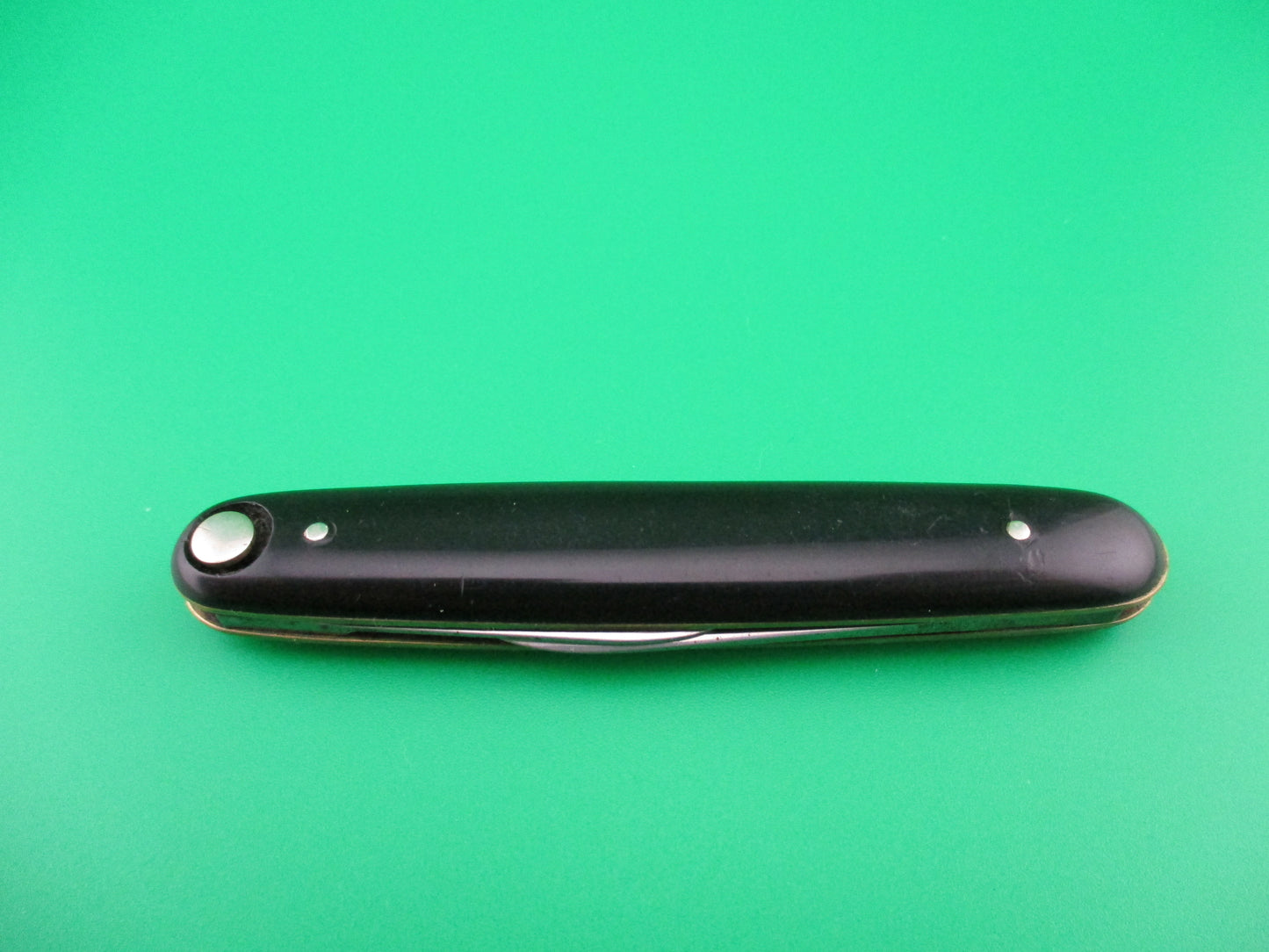 z Press Button Knife Co medium double Black switchblade knife