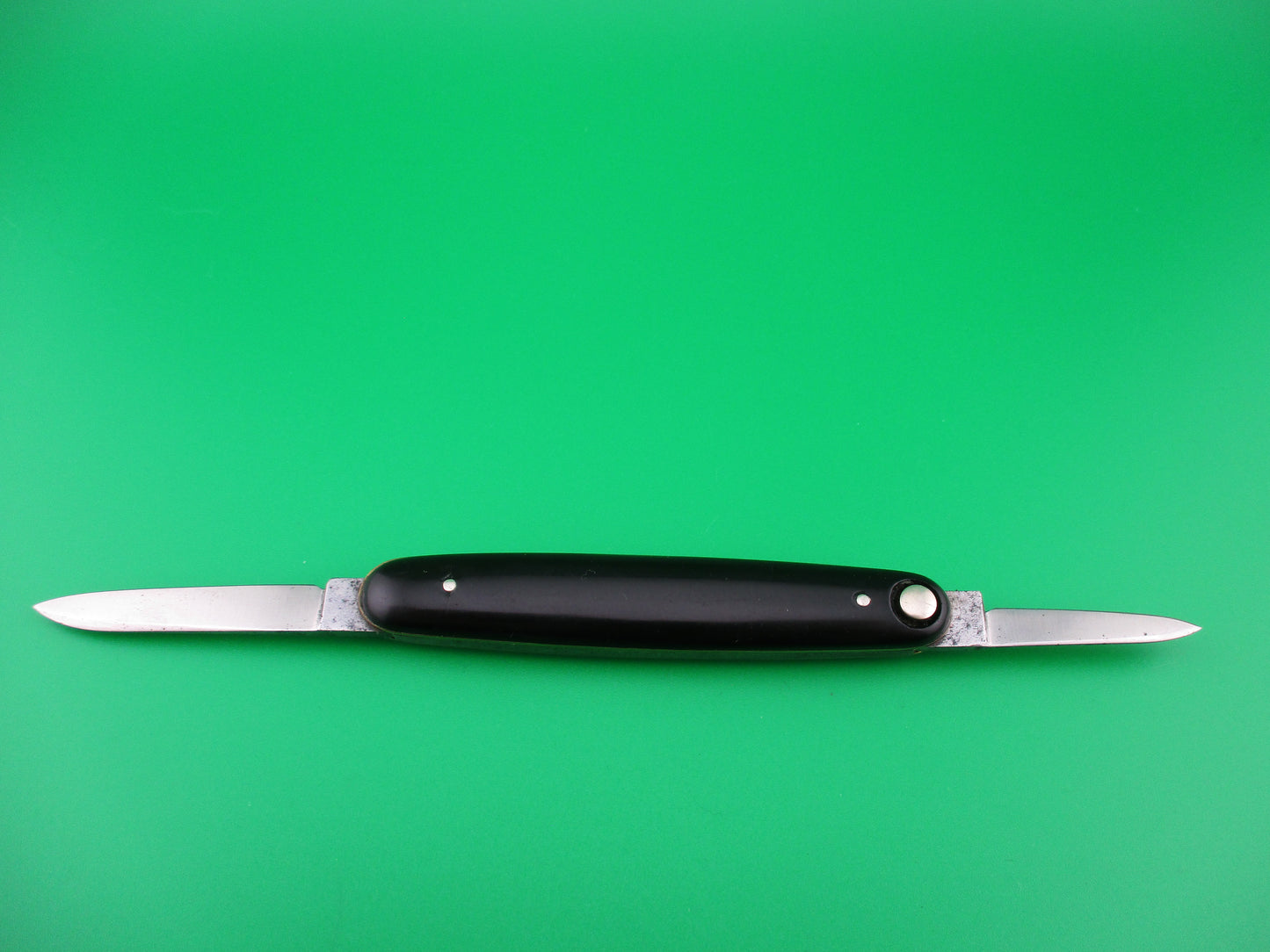 z Press Button Knife Co medium double Black switchblade knife