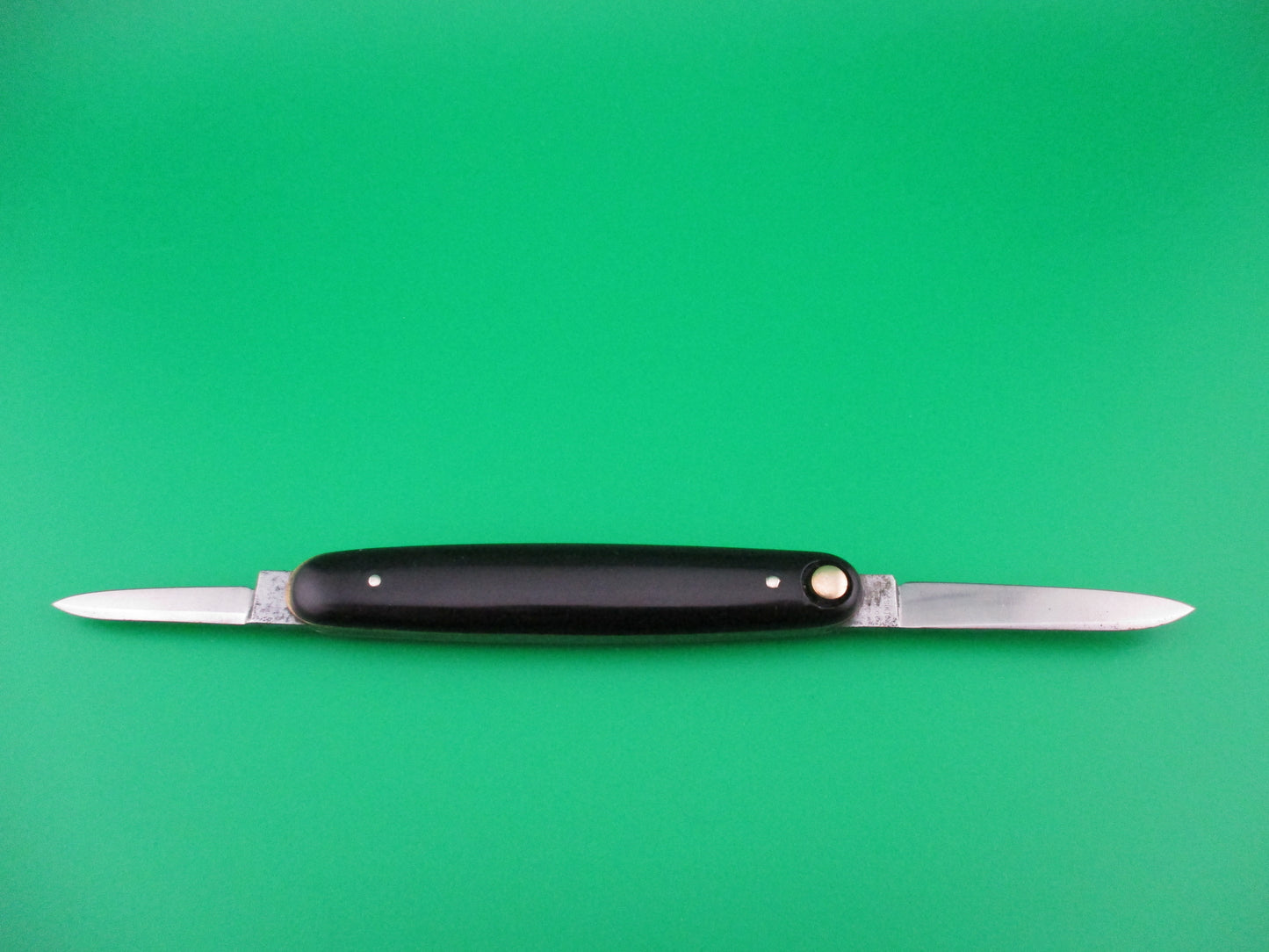 z Press Button Knife Co medium double Black switchblade knife