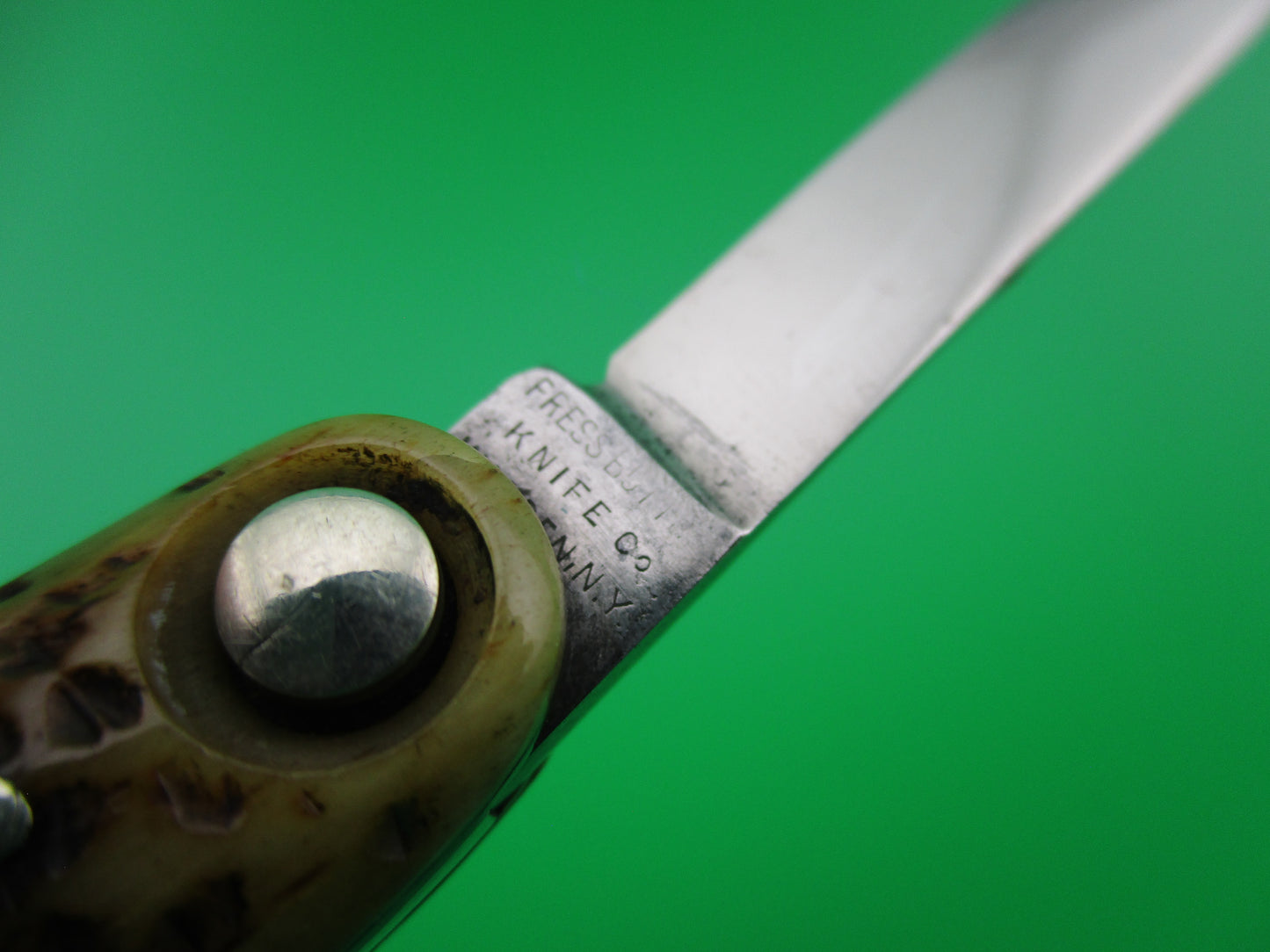 z Press Button Knife Co medium Bone double automatic knife