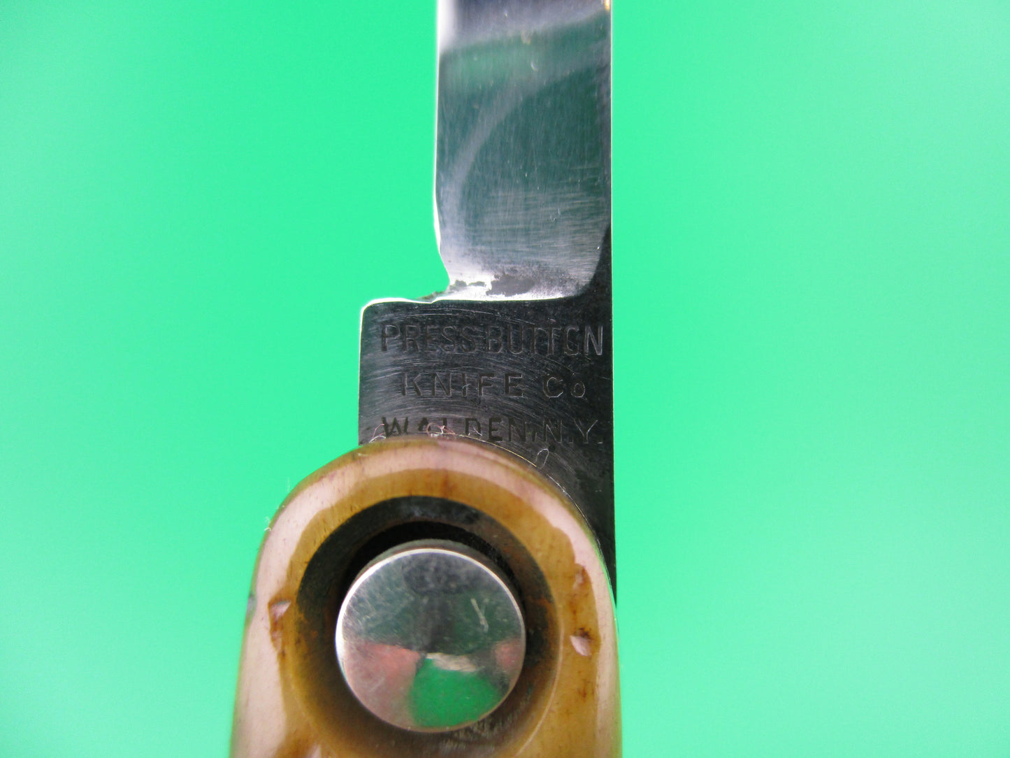 z Press Button Knife Co medium Bone double automatic knife