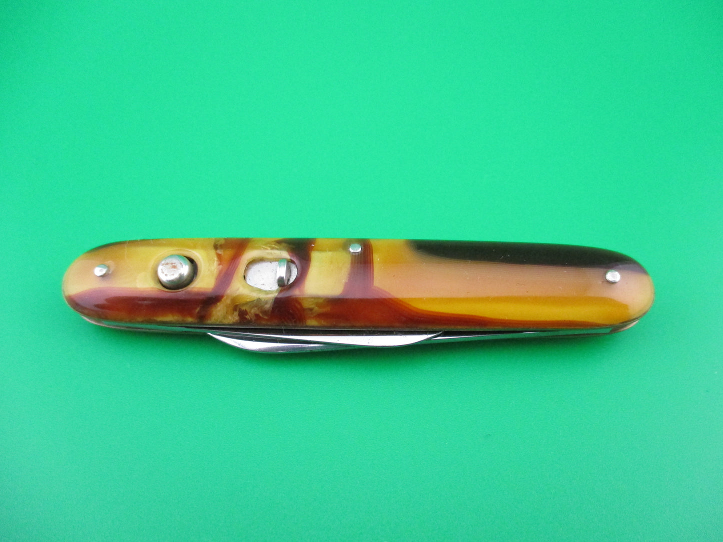 Schrade Cut Co Medium double Butter & Molasses switchblade knife